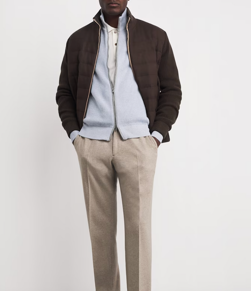 Fioroni Cashmere Cashmere Zip-Up Cardigan