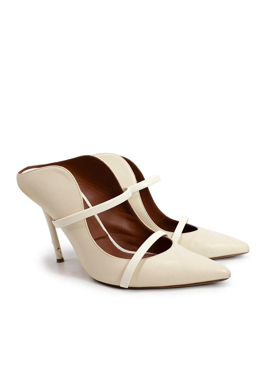 Malone Souliers Cream Maureen Stiletto Mules