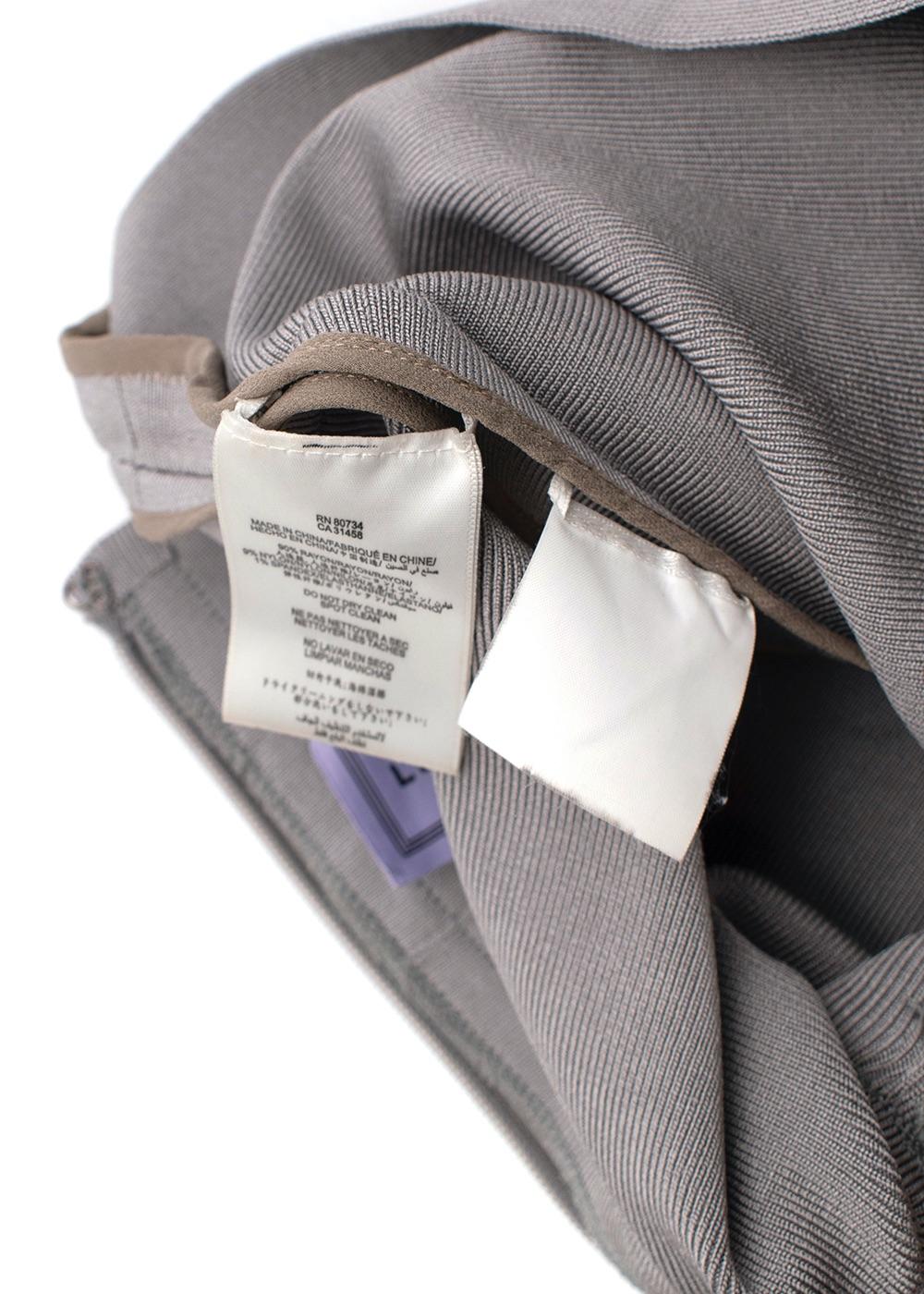 Dove Grey Stretch Knit Bandage Skirt
