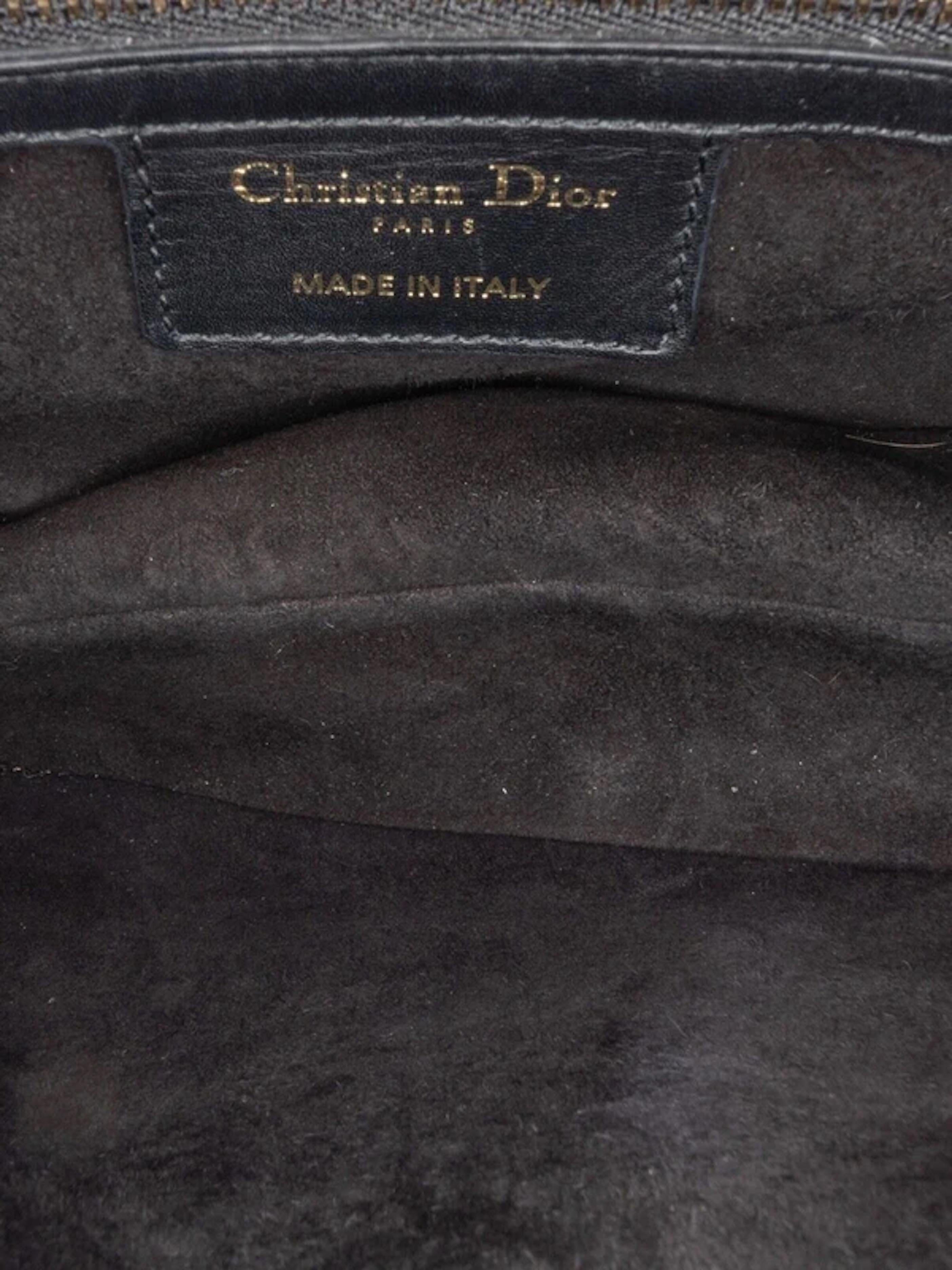 Dior Black Leather Saddle Bag