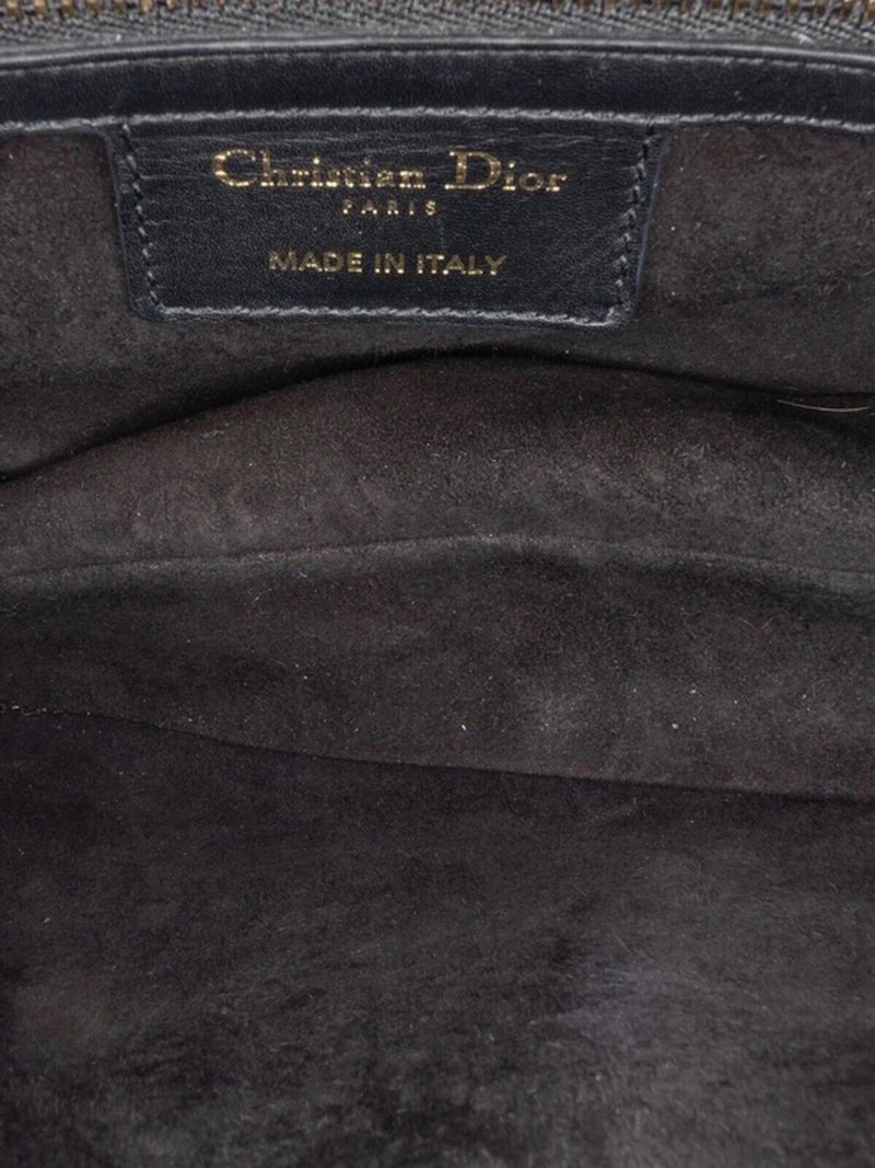 Dior Black Leather Saddle Bag