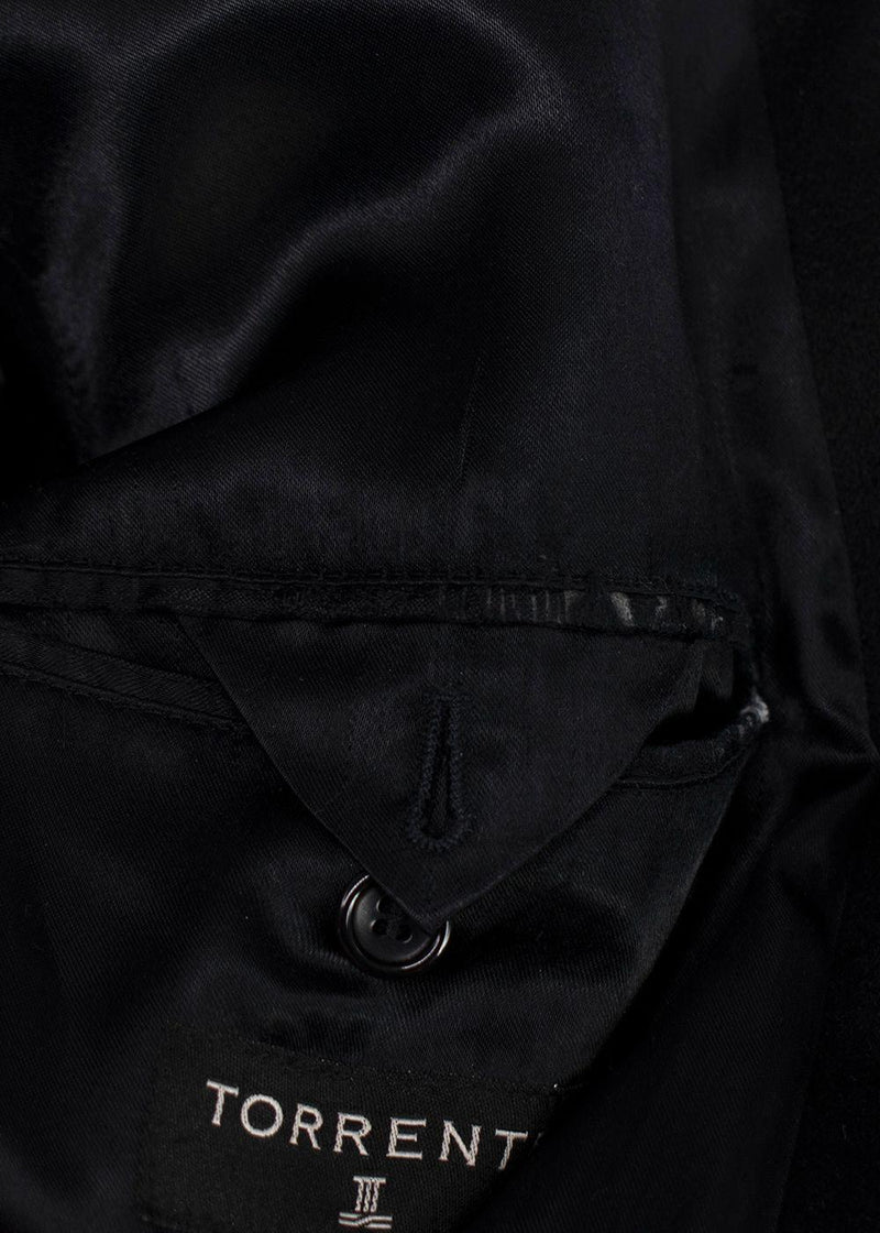 Torrente Black Wool Longline Coat