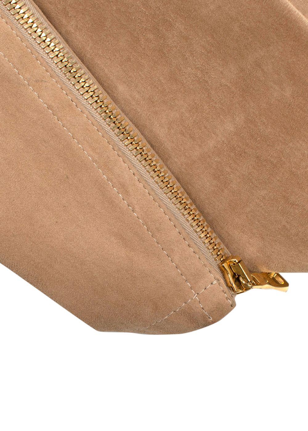 Balmain Camel Suede Joggers
