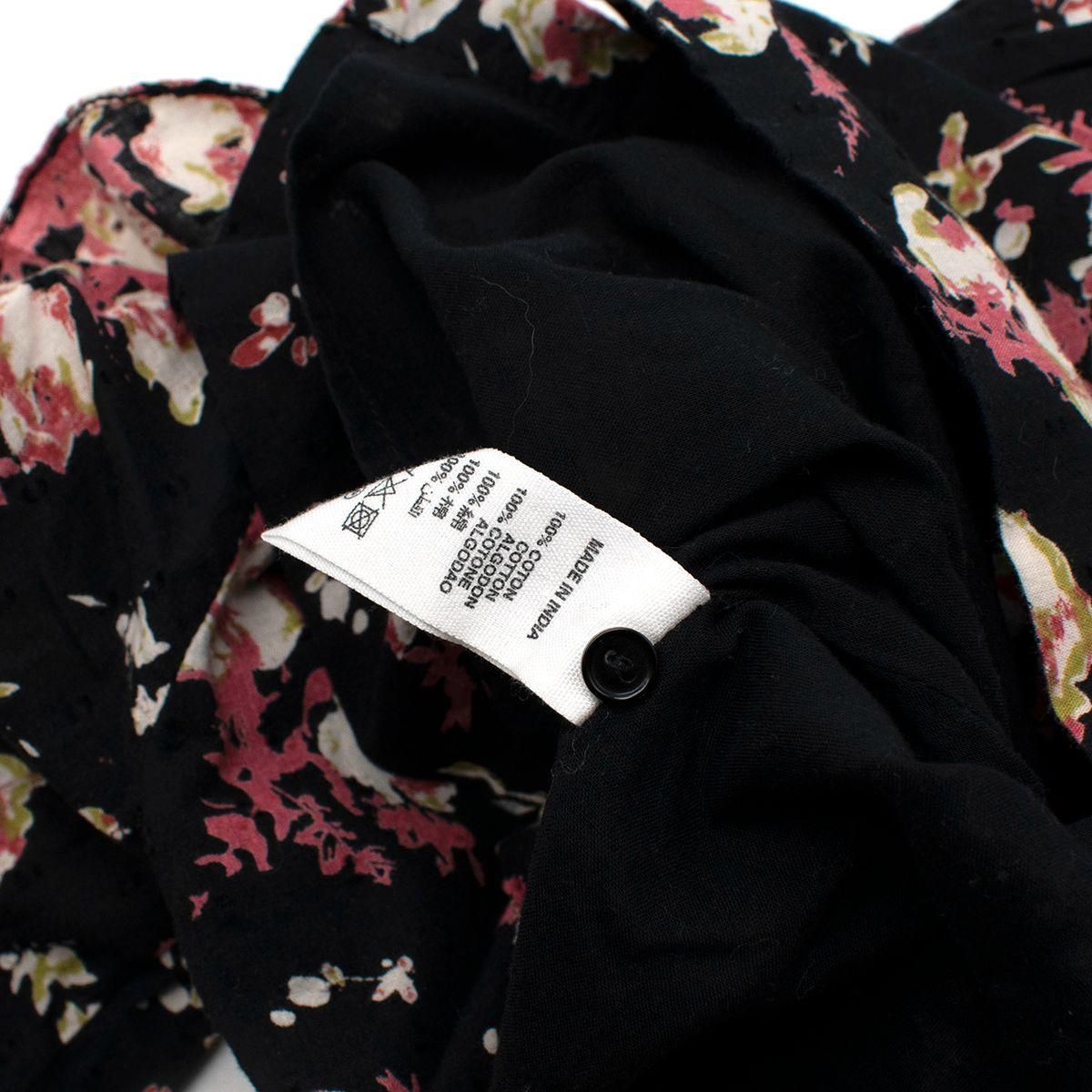 Black Floral Fil Coupe Dress