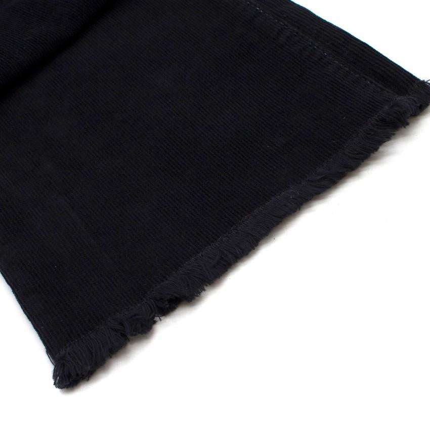 Current/Elliott 'The Kick Jean' Black Corduroy Trousers
