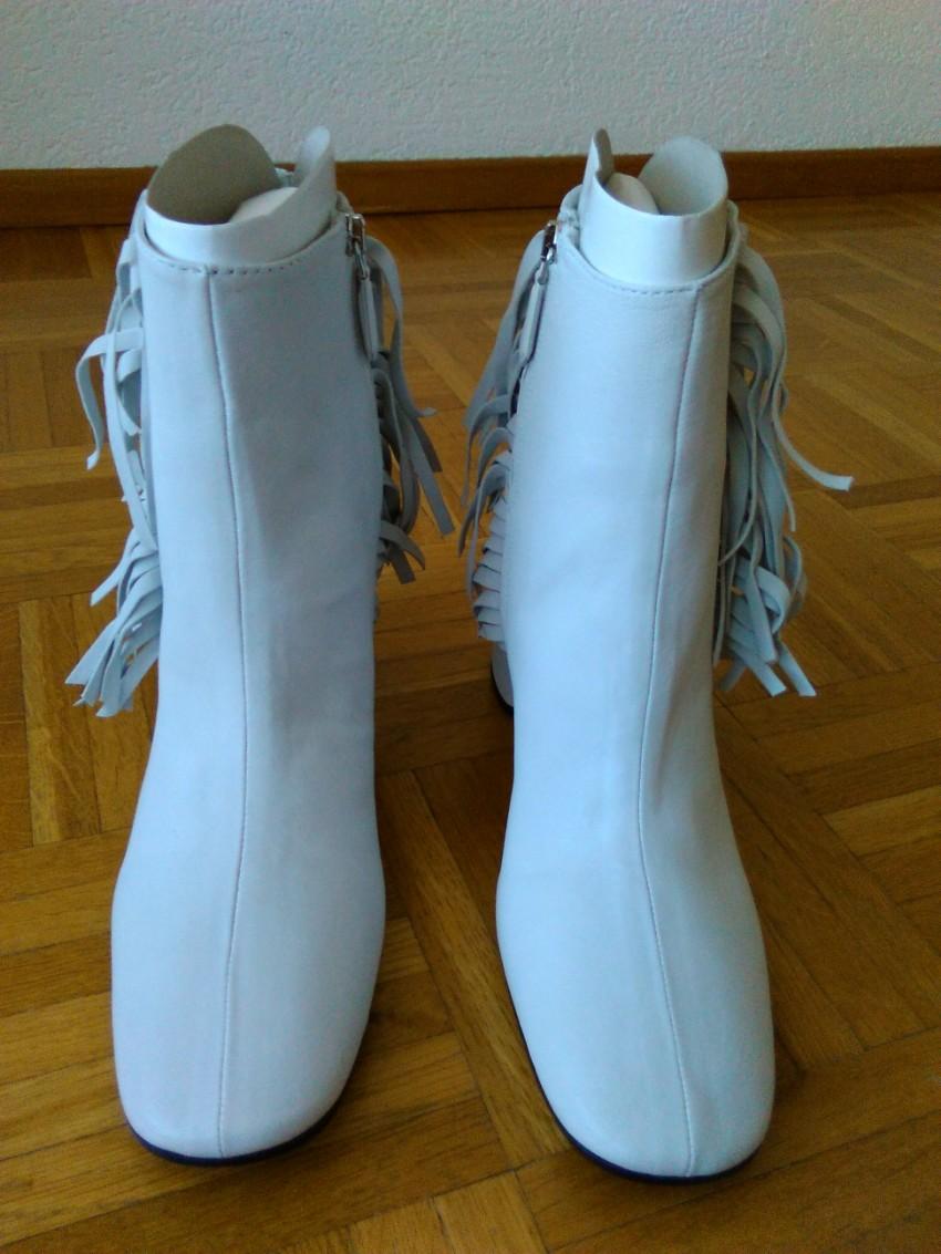 Prada Fringed Leather Ankle Boots