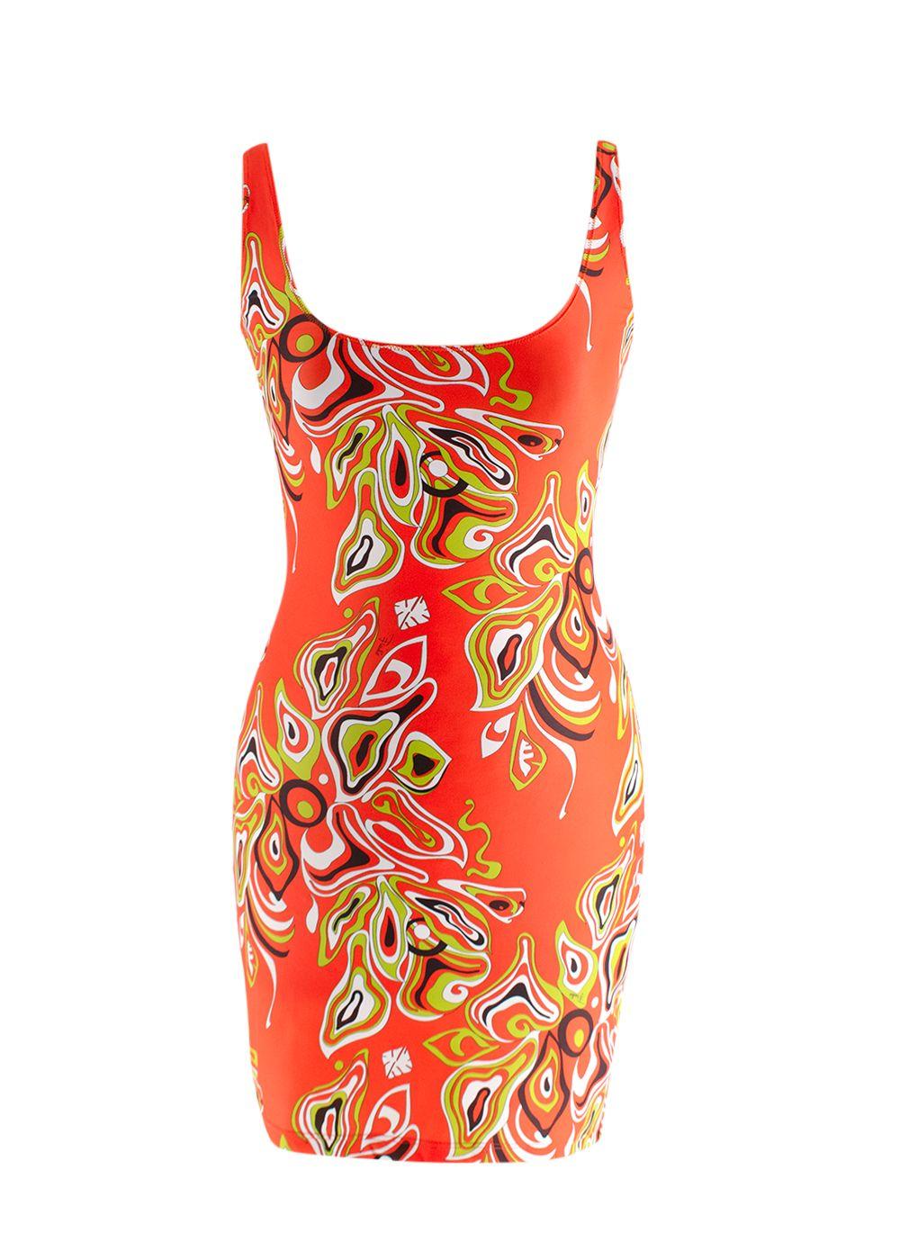 Emilio Pucci Printed Cut Out Mini Dress