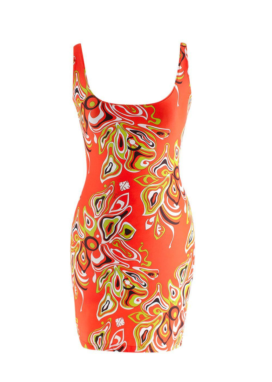Emilio Pucci Printed Cut Out Mini Dress