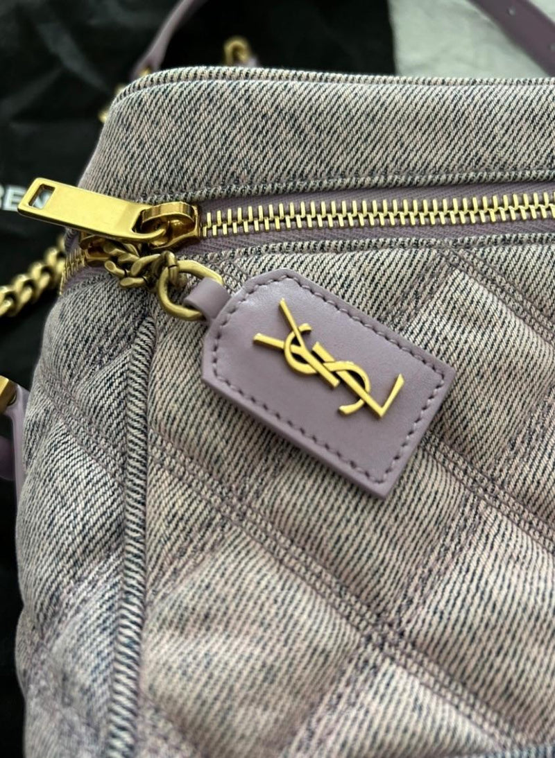 Lilac Denim Vanity Bag