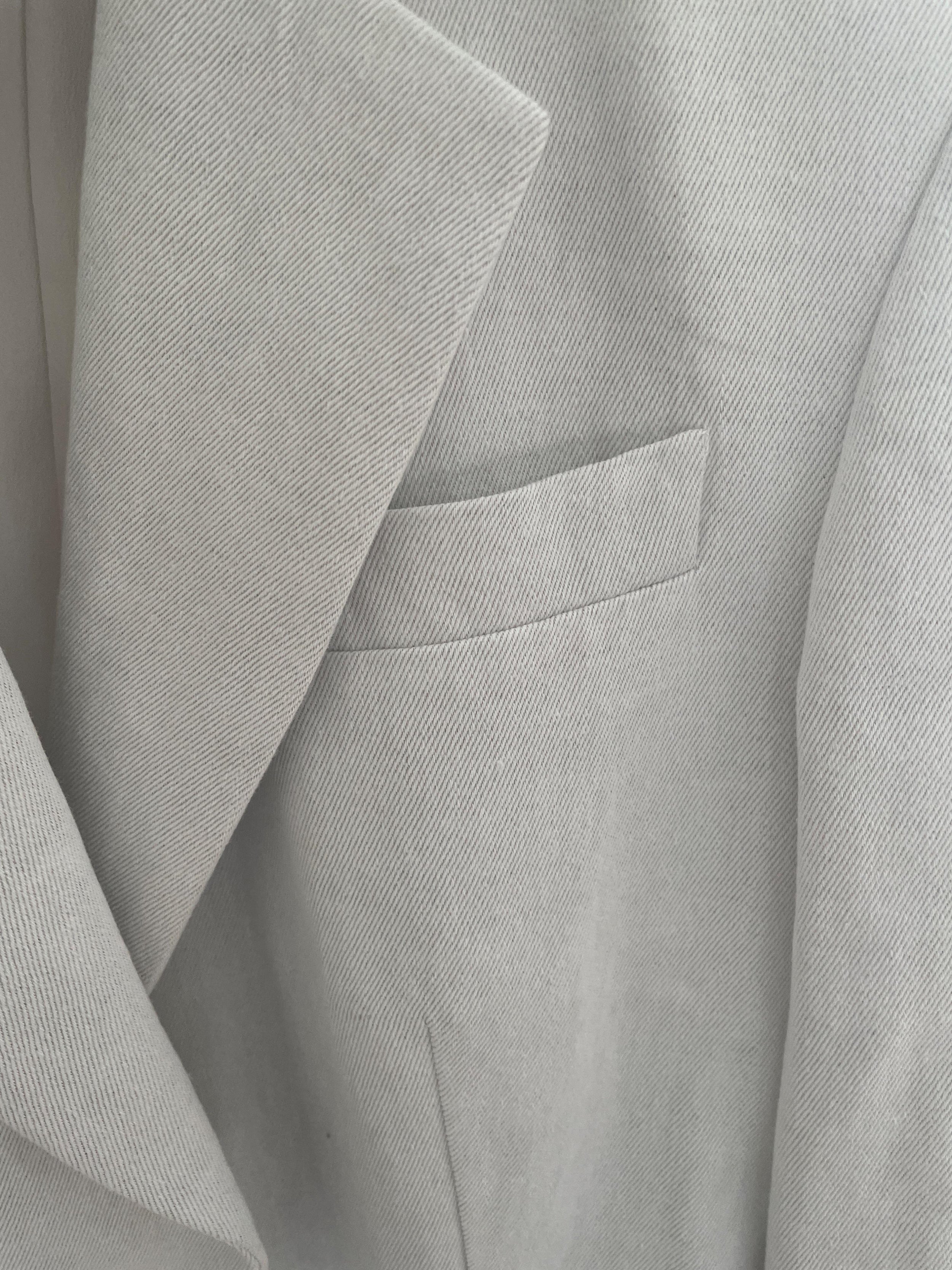 Single Breasted Cotton And Linen Blazer
