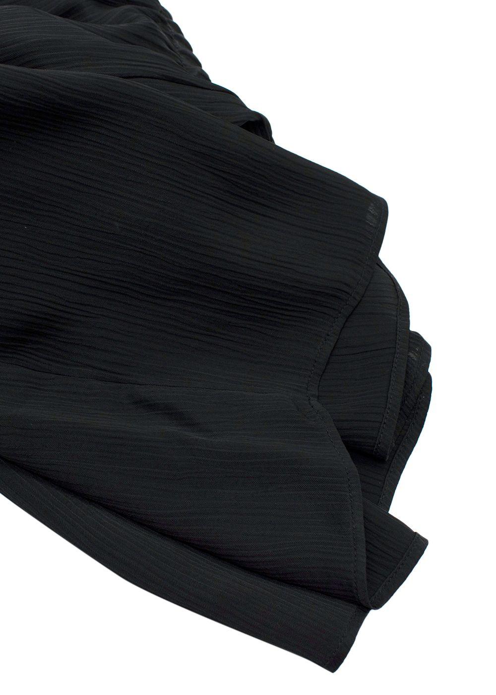 Eileen Fisher Black Pleated Wide Leg Trousers