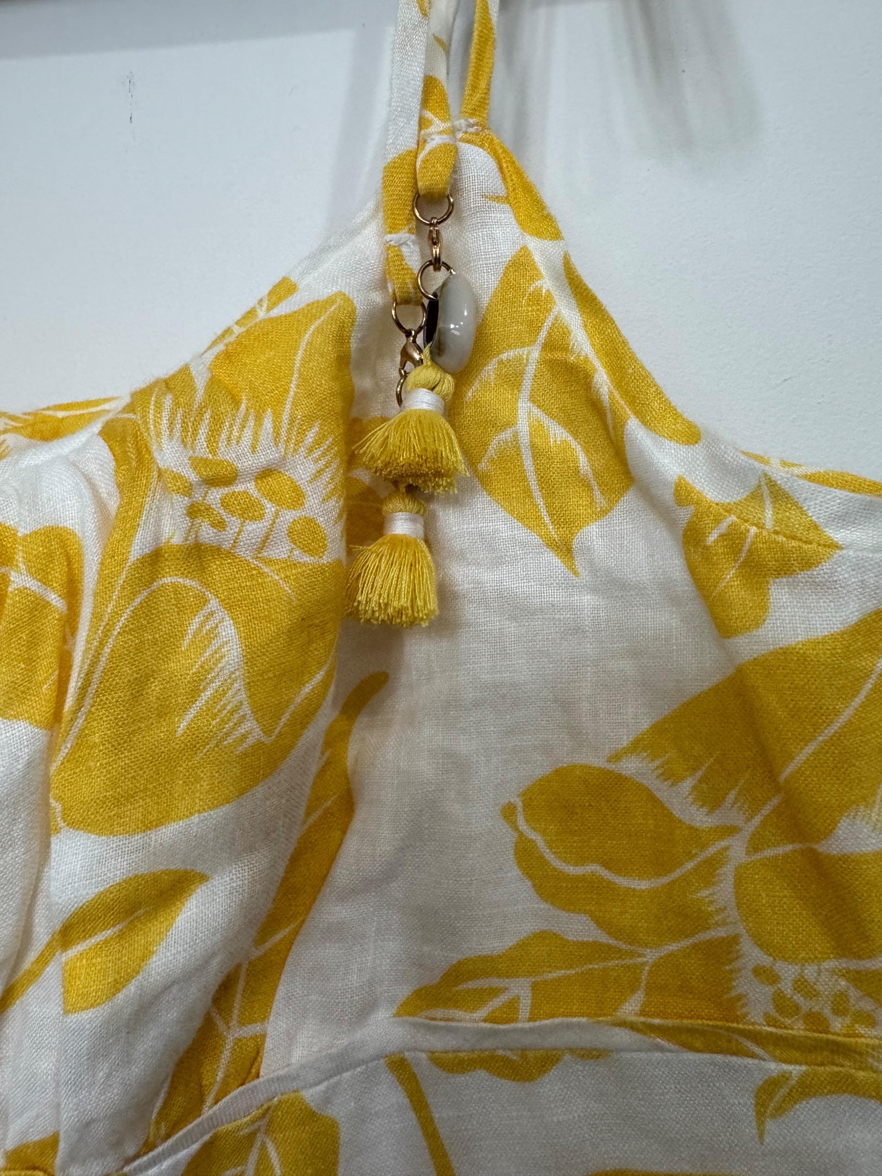 Zimmermann Yellow Bells Fit and Flare Mini Dress