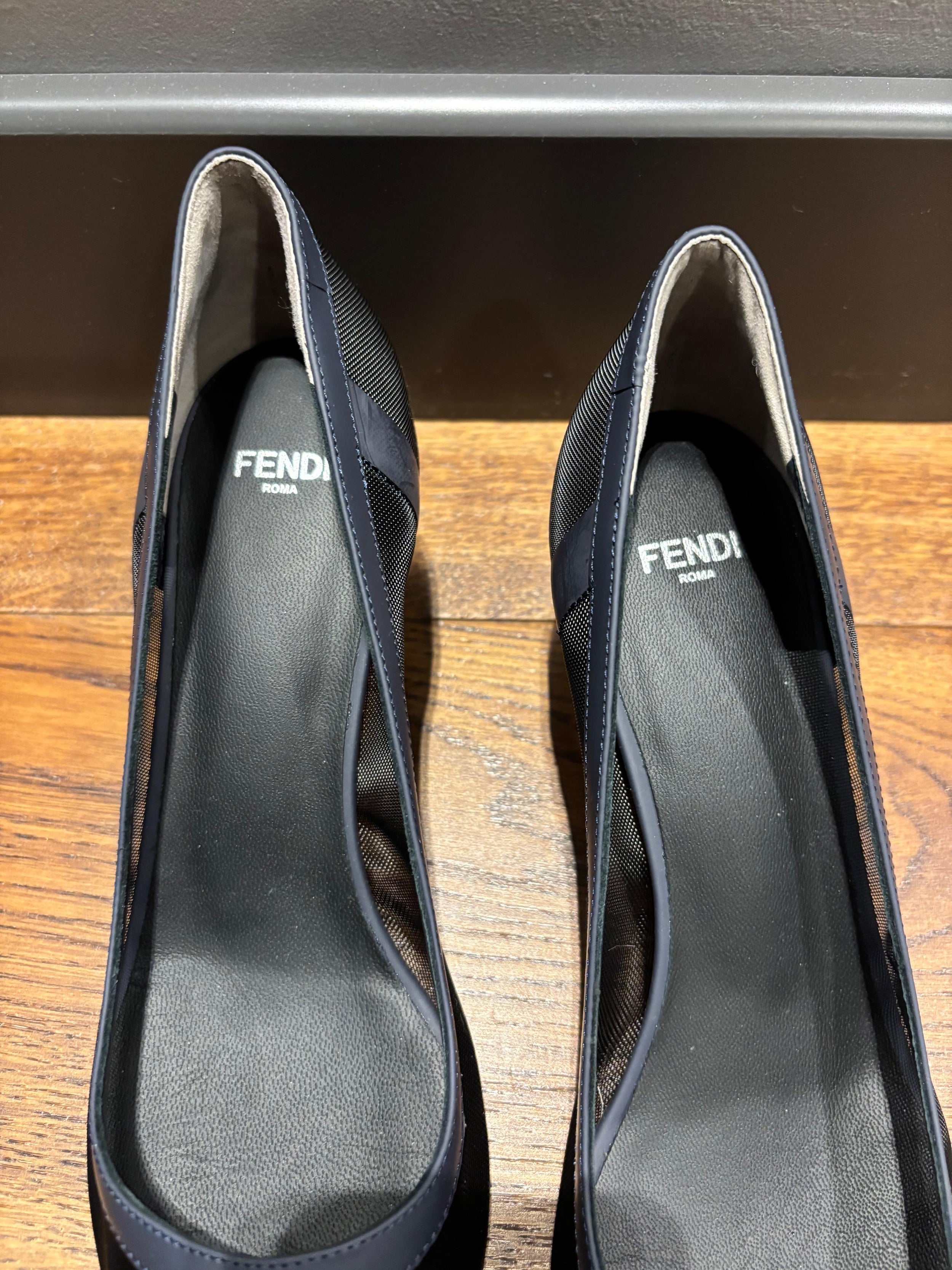 Fendi Mesh Heeled Pumps