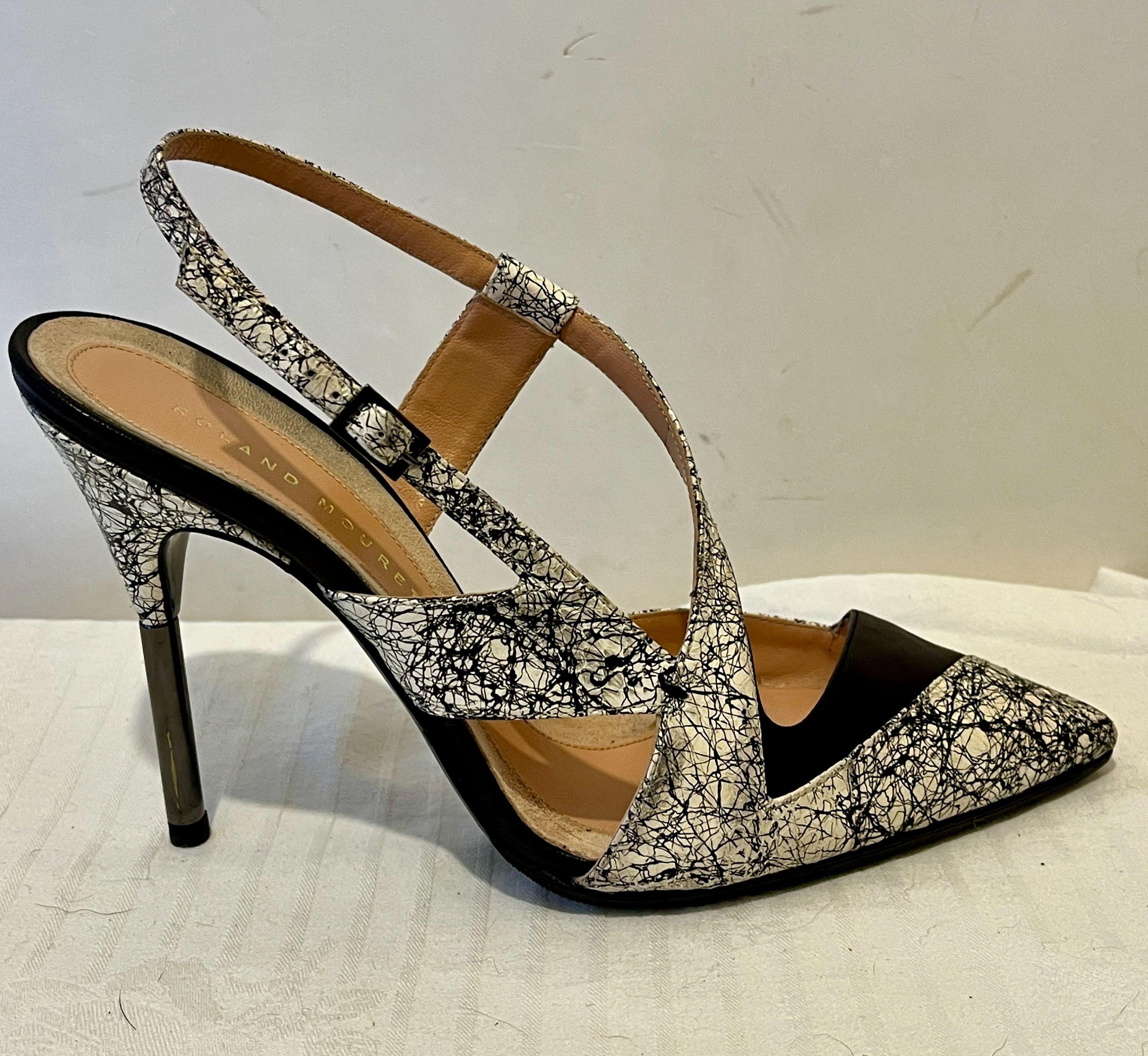 Rabane Snake Printed Cutout Pumps