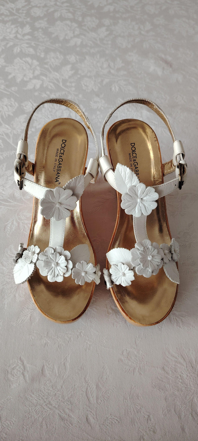 Dolce & Gabbana Floral Wedge Sandals