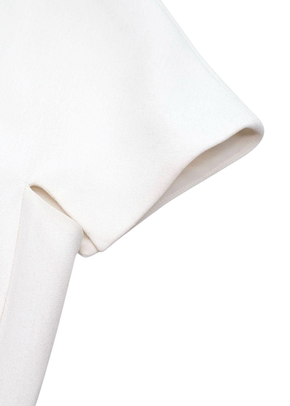 Giambattista Valli White Viscose Top with Cap Sleeves