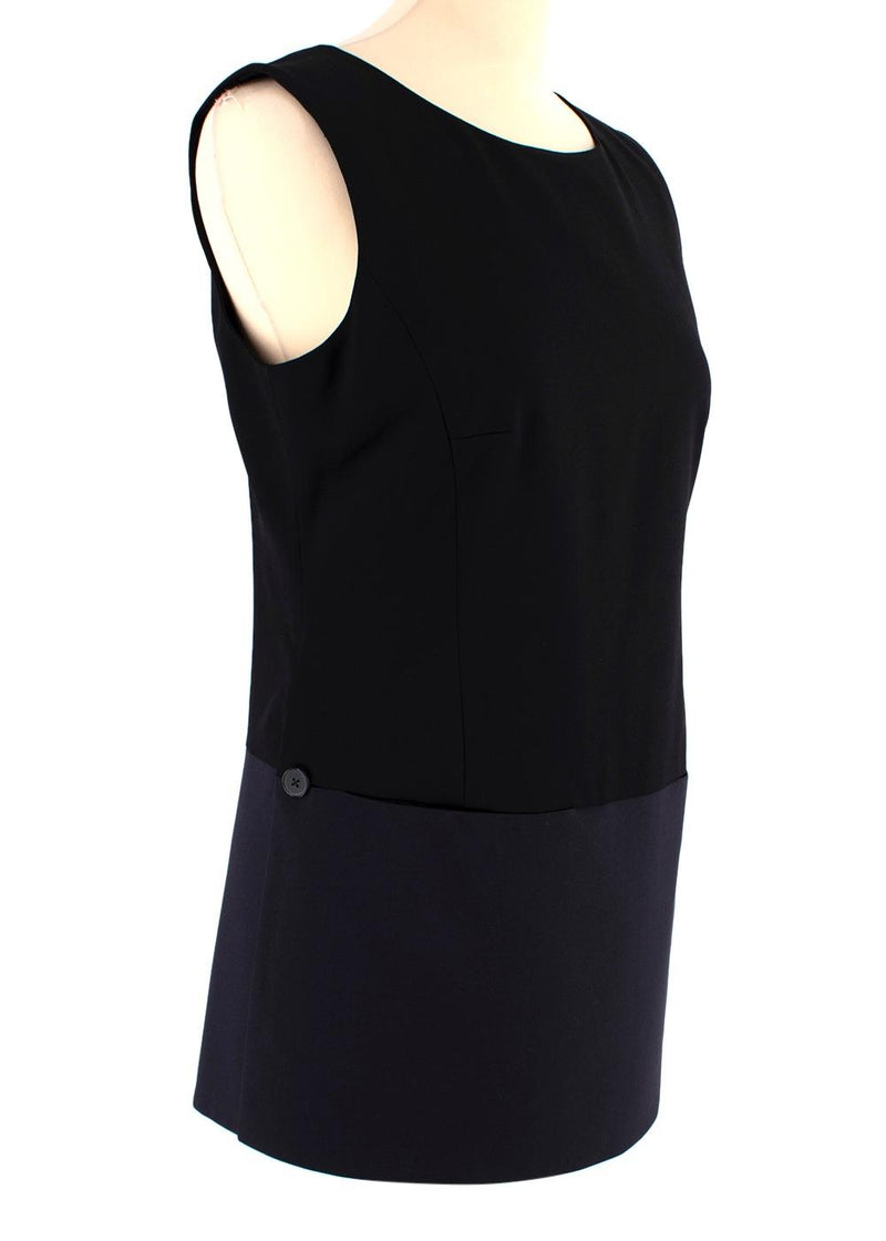 Black & Navy Wool Tunic