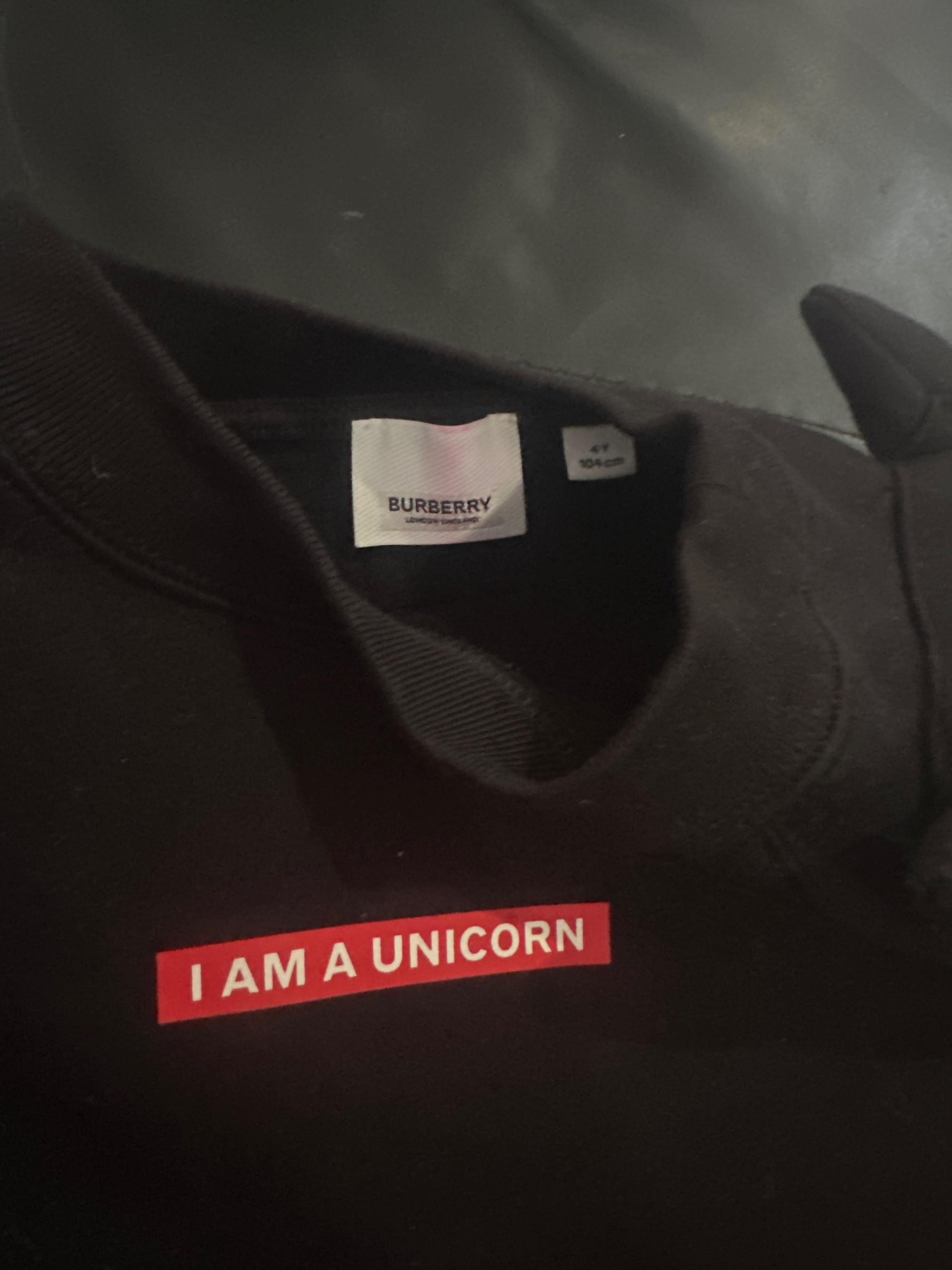 Black Cotton Unicorn Top