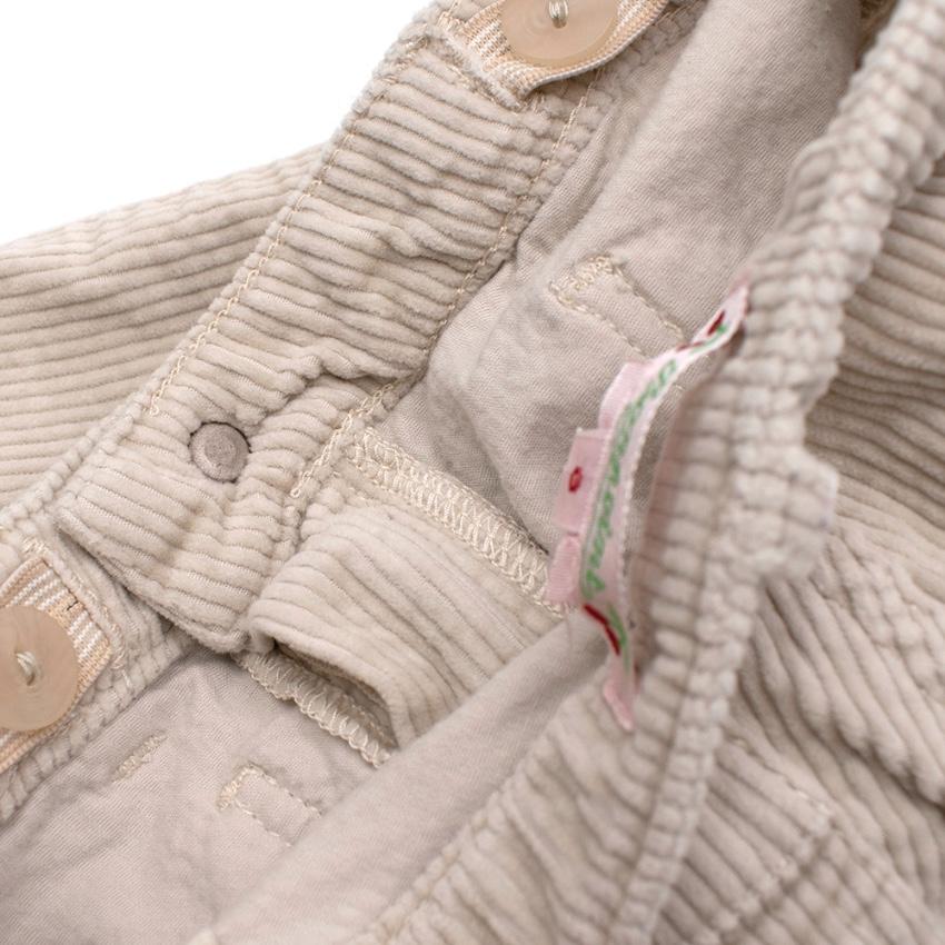Bonpoint Beige Corduroy Flared Trousers