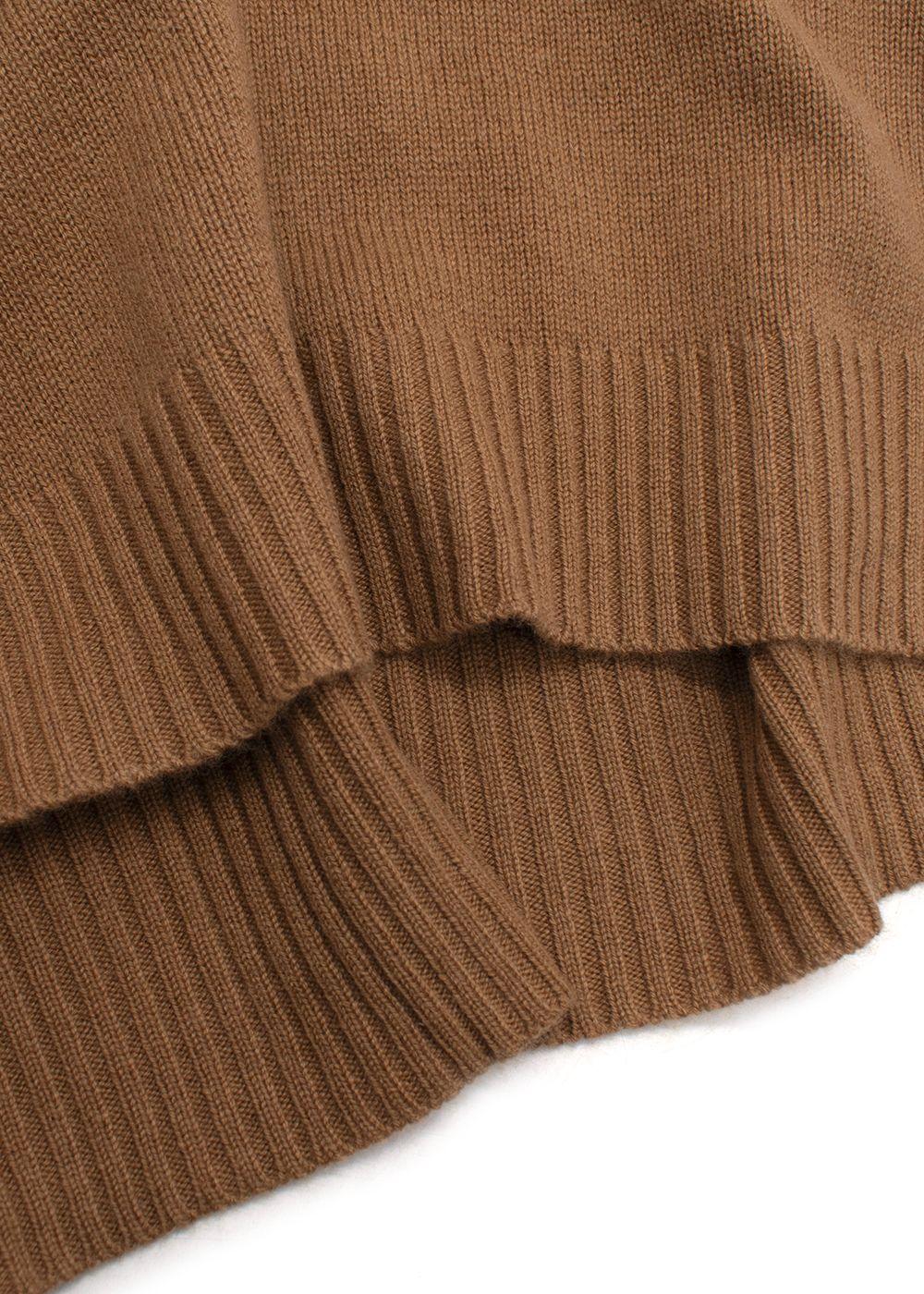 Madeleine Thompson Camel Wool-Blend Sweater Vest