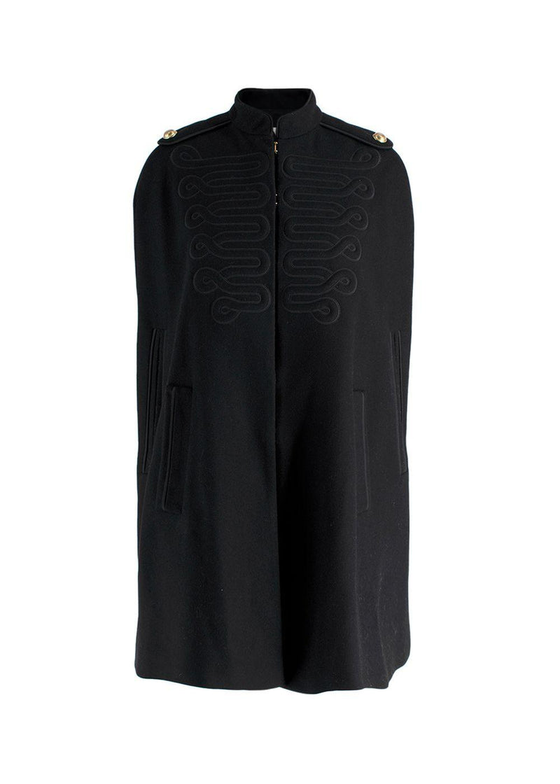 Red Valentino Black Wool Blend Cape