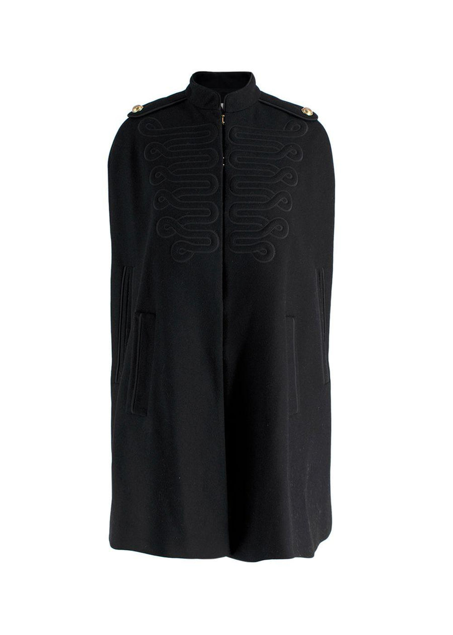 Red Valentino Black Wool Blend Cape