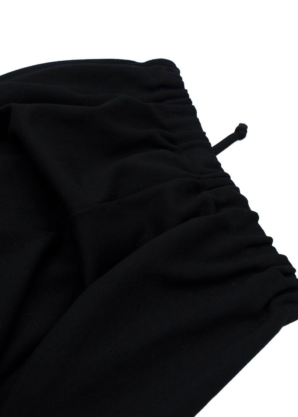 Simone Rocha Black Frill Detail Cuffed Joggers