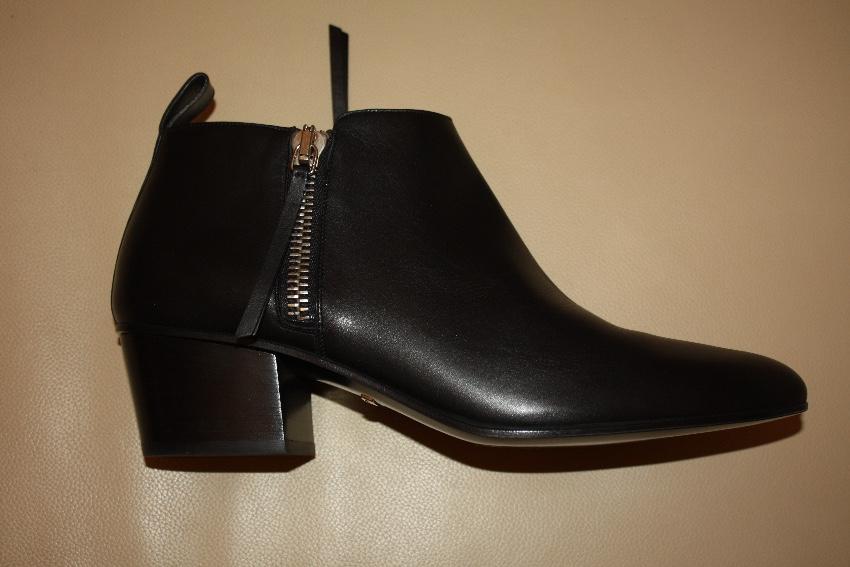 Gucci Black Low Block Heel Ankle Boots
