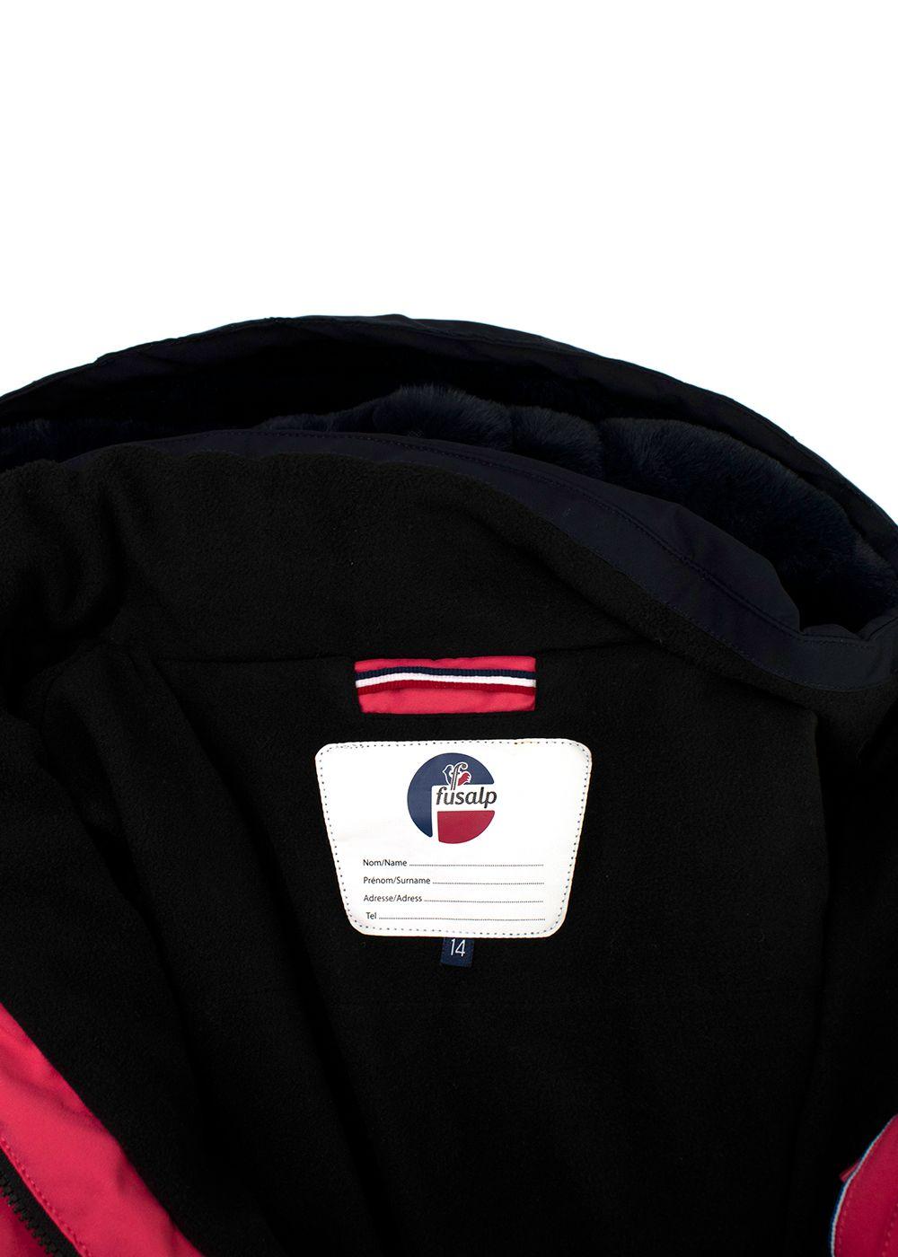 Fusalp Kids 14Y kmnBlack and Coral Ski Jacket