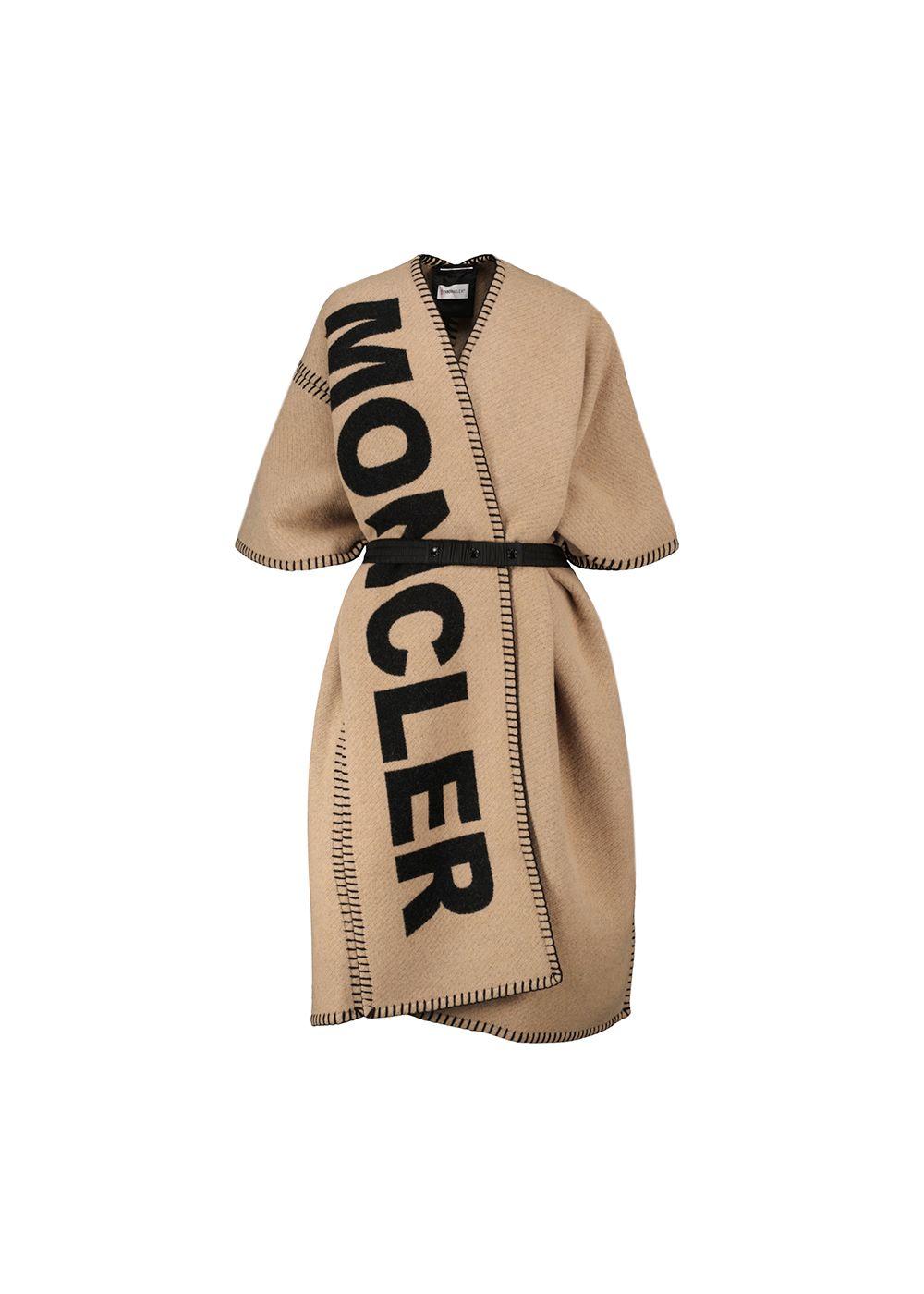 Moncler Beige Wool Blend Mantella Poncho
