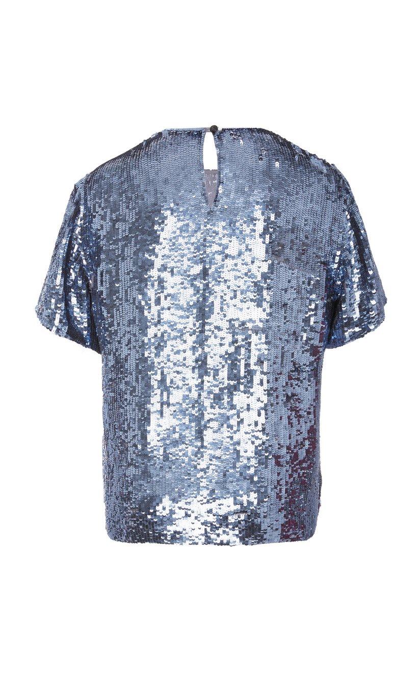 Temperley London Sara silver sequin blouse