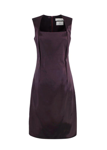 Bottega Veneta Square-neck Satin A-line Dress