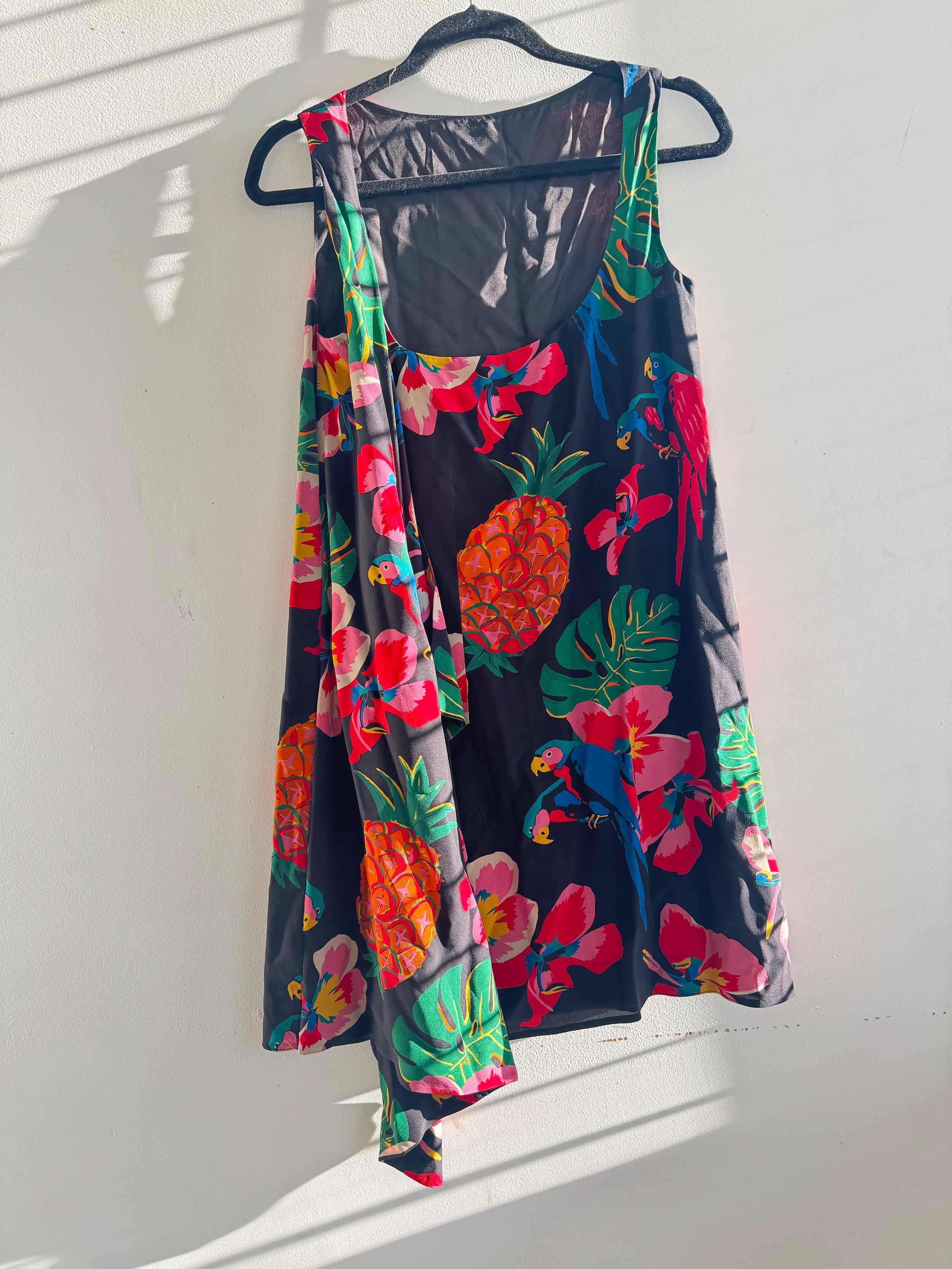 Valentino Floral Draped Mini Dress