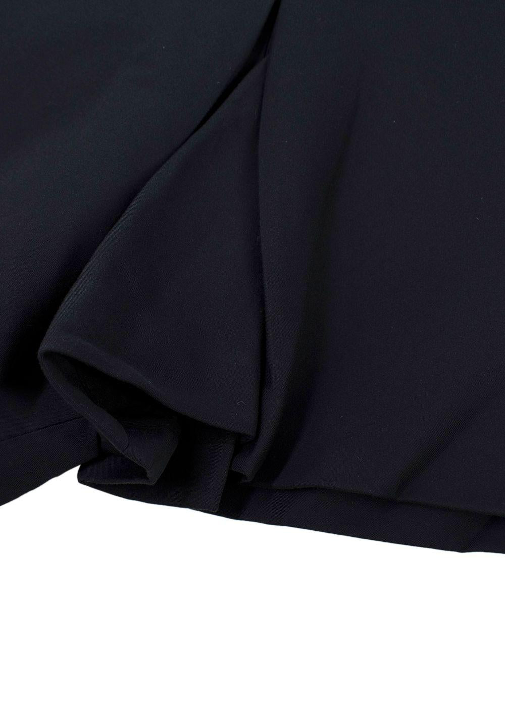 Dior Navy High Waisted Shorts with Pleated Detail