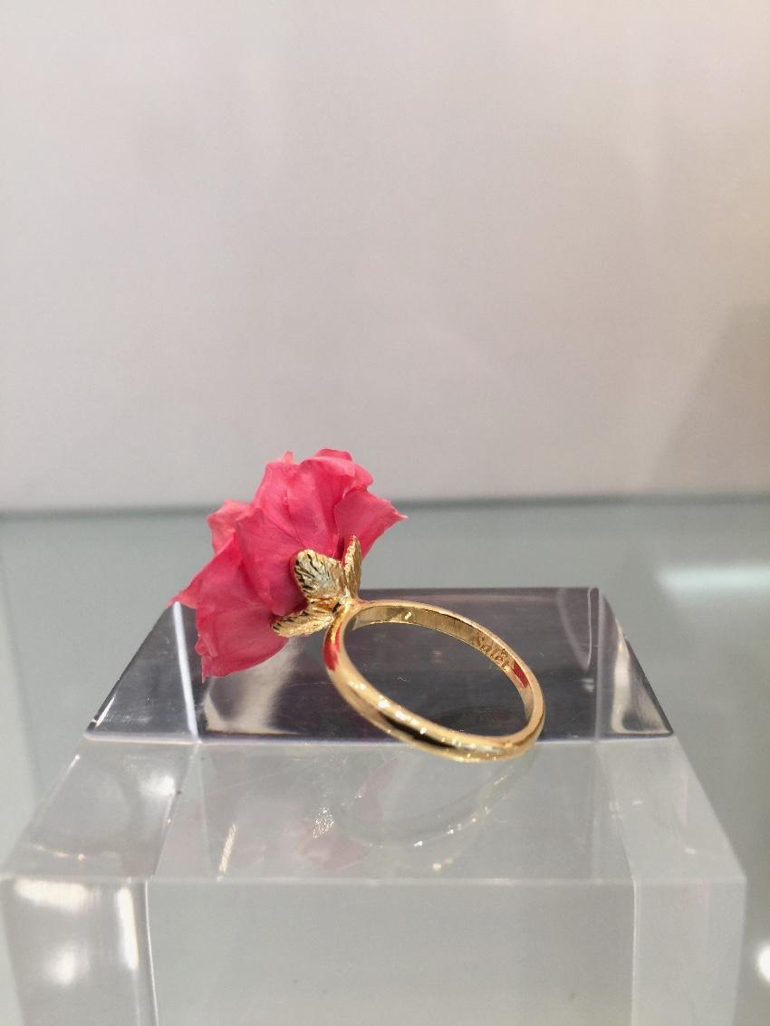 Salet Resin Pink Rose Ring