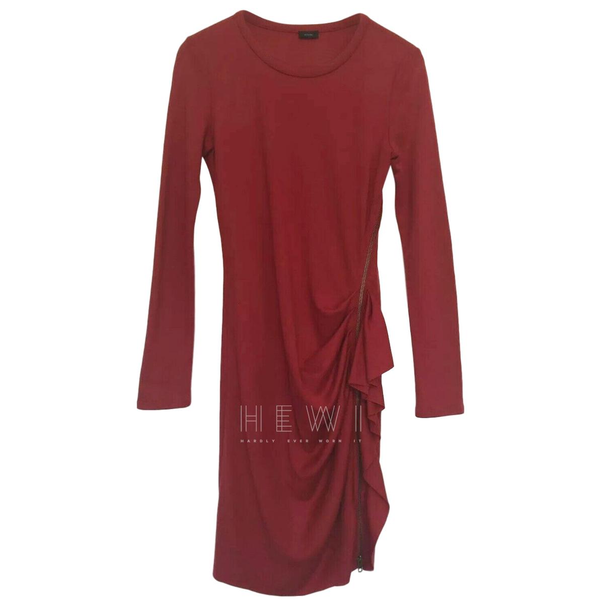 Jospeh size-zipped ruffle red dress