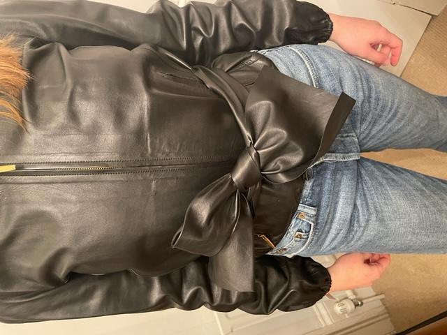 Gucci Black Belted Leather Jacket
