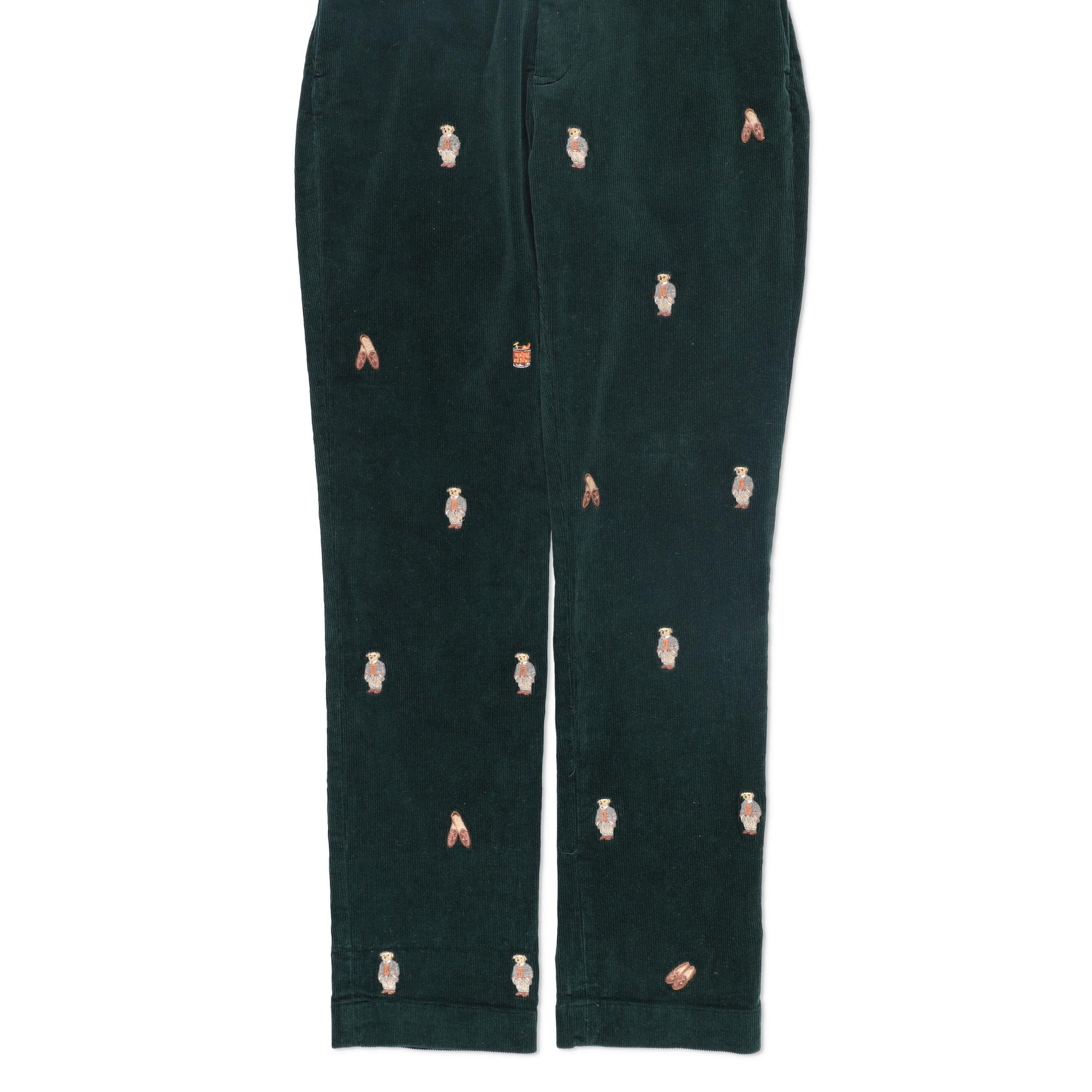 Polo Ralph Lauren Cotton Stretch Corduroy Embroidered Slim Fit Trousers