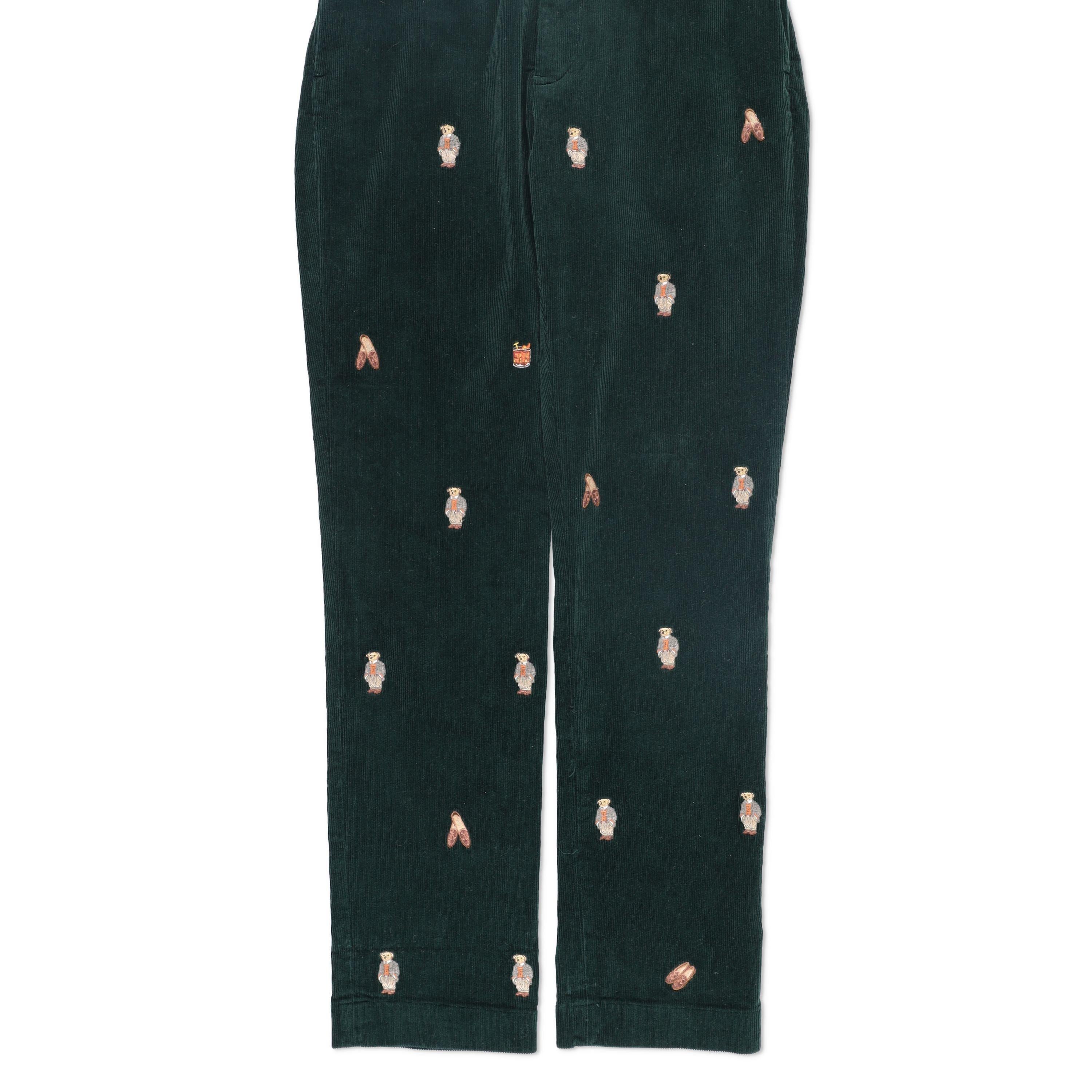 Polo Ralph Lauren Cotton Stretch Corduroy Embroidered Slim Fit Trousers