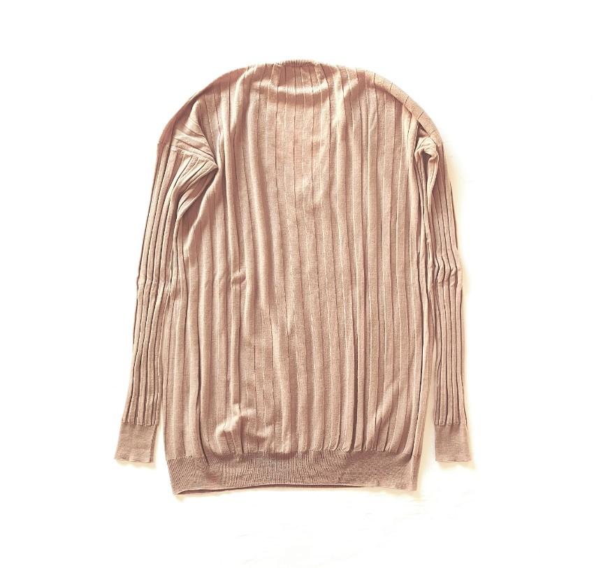Plan C Nude Merino Wool Ribbed Cricket Jumper