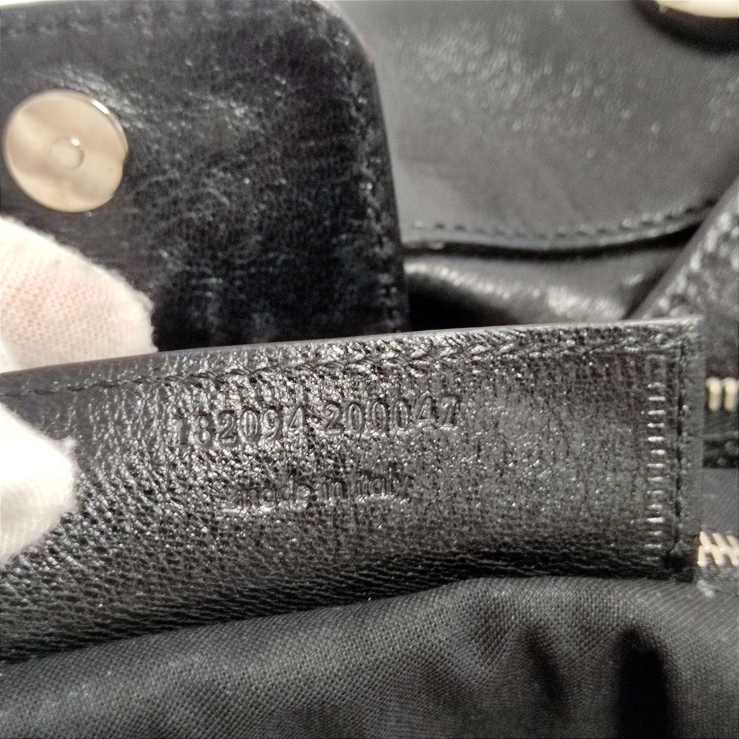Black leather silver-tone studded tote bag