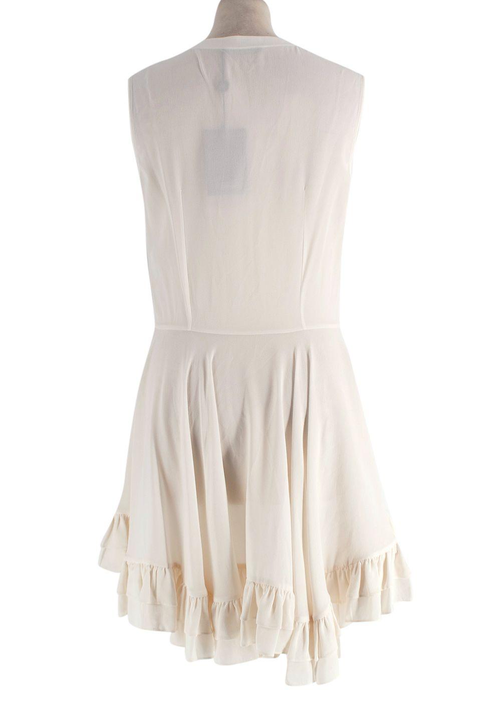 Alexander McQueen Cream Sleeveless Silk Blouse