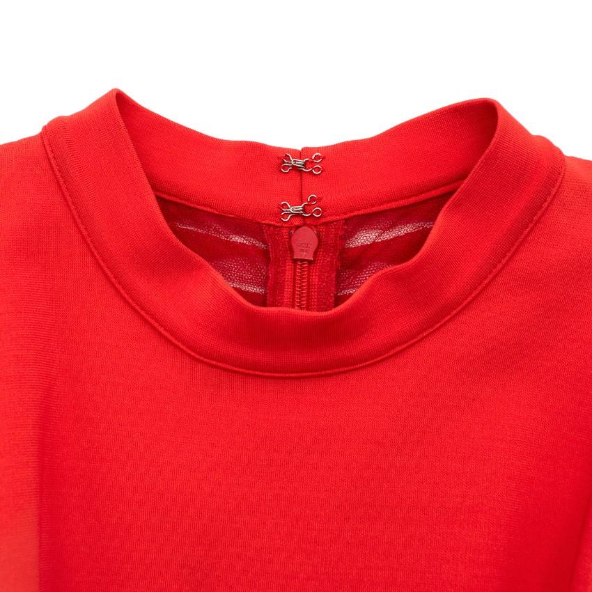 Zuhair Murad Red Mesh Back Sleeveless Dress