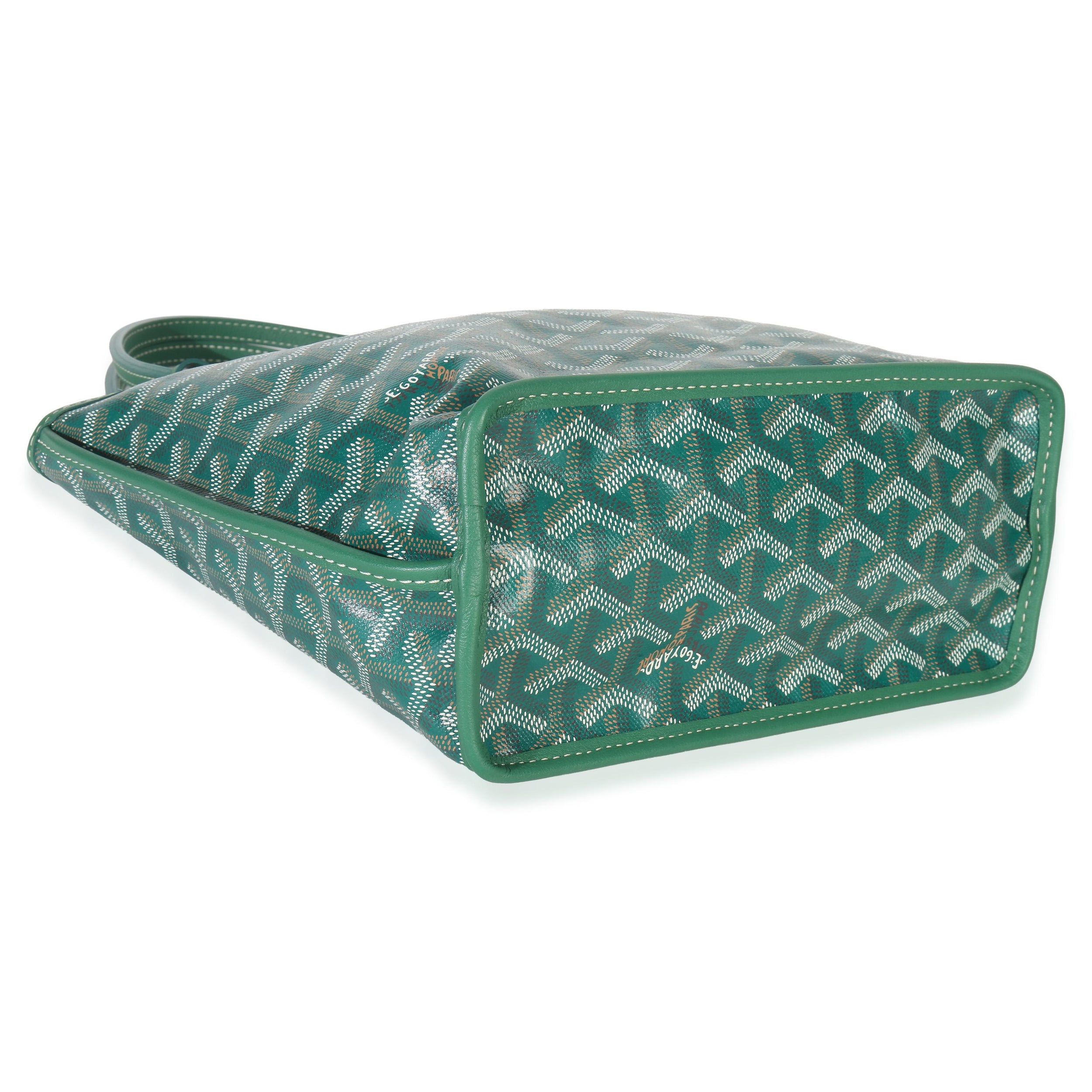 Goyard Mini Anjou Green Goyardine Canvas