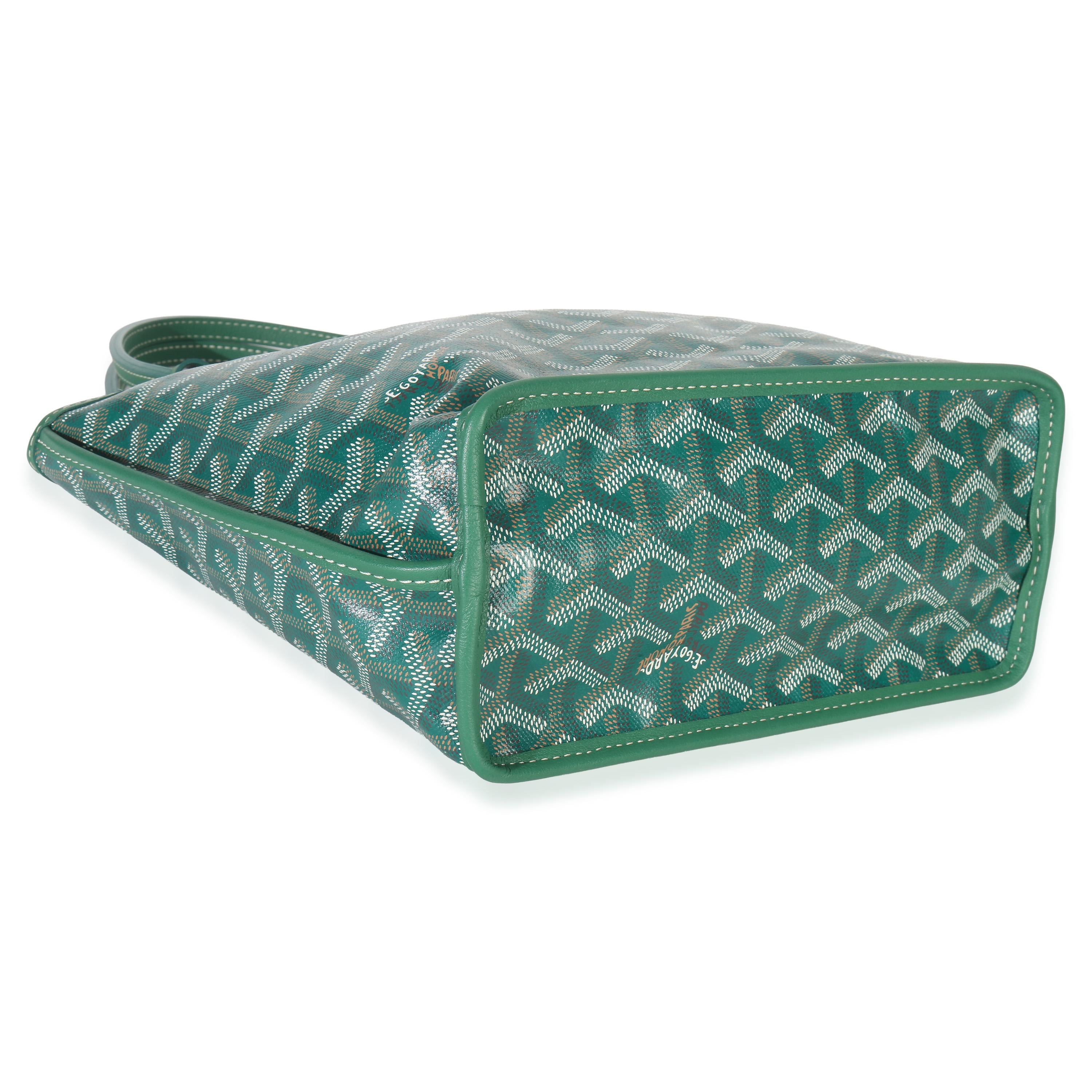 Goyard Mini Anjou Green Goyardine Canvas