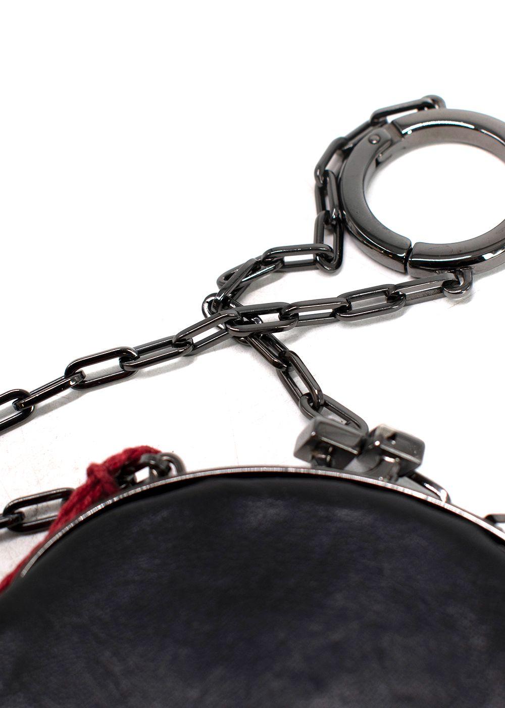 Valentino Studded leather bag charm pouch