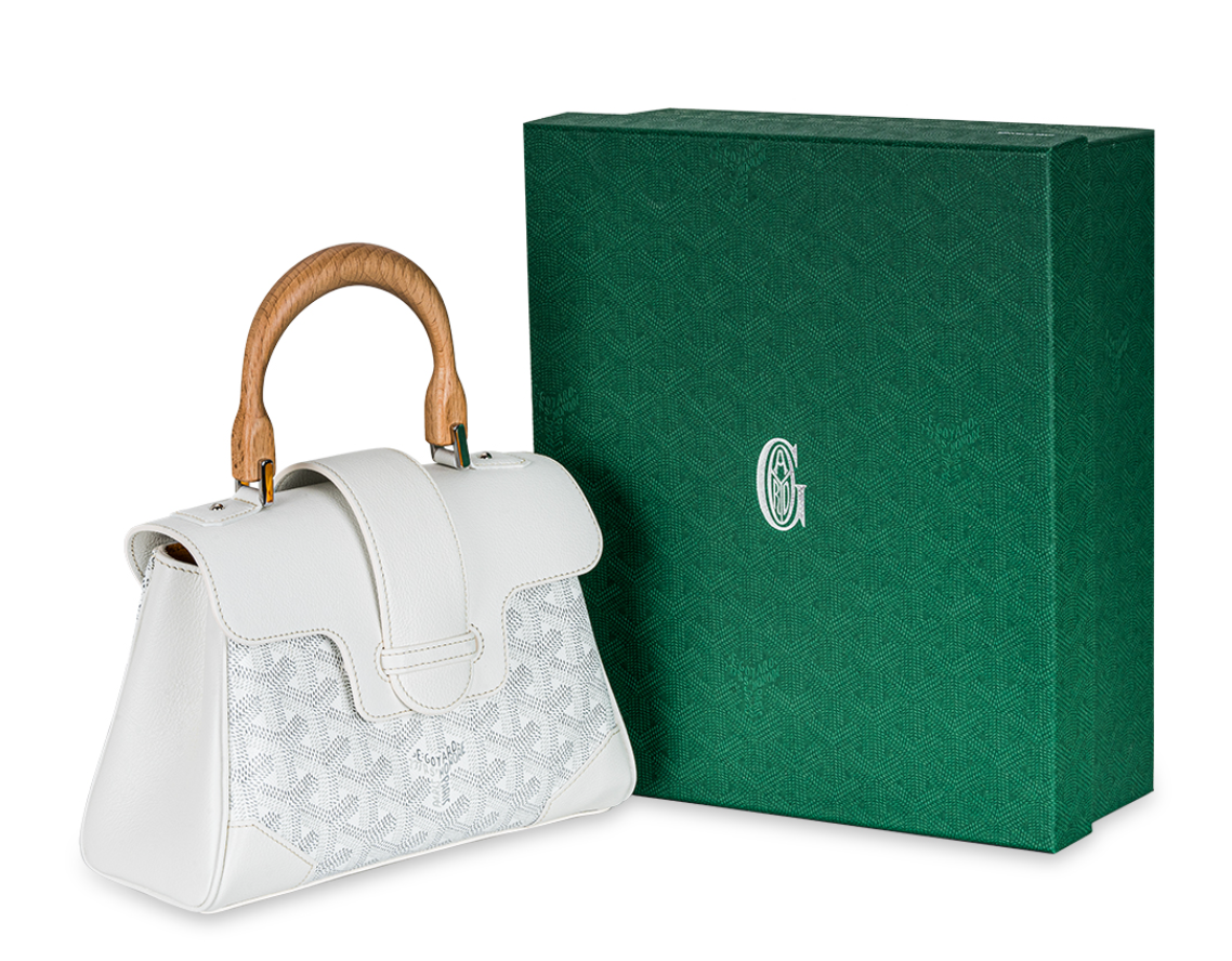Goyard White Mini Saigon Souple Bag