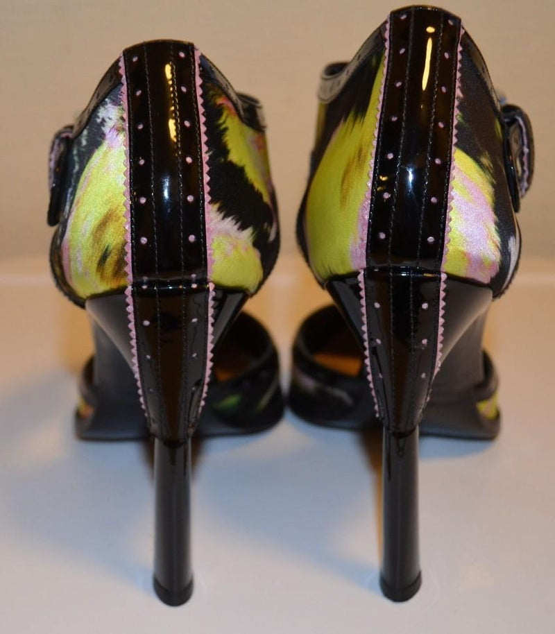 Nicholas Kirkwood Sating & Leather Painted Sandals