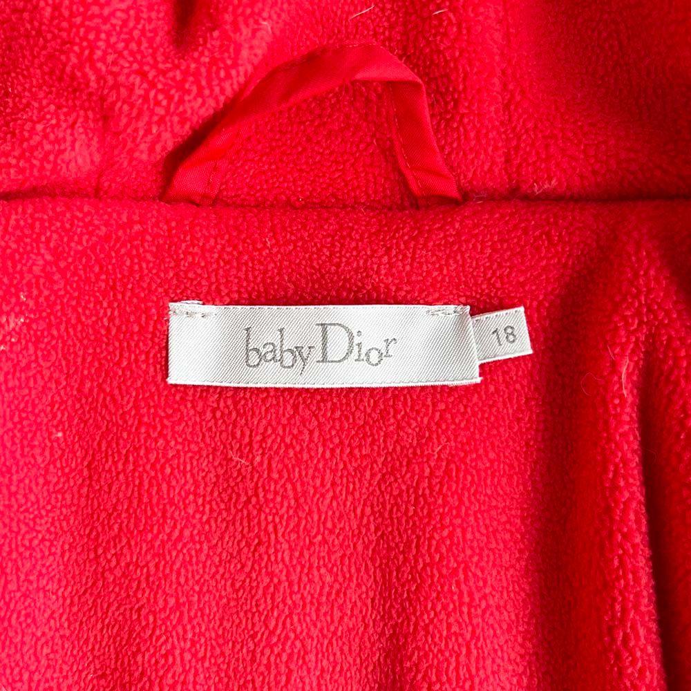 Dior 12-18 Months Red Down Puffer Coat