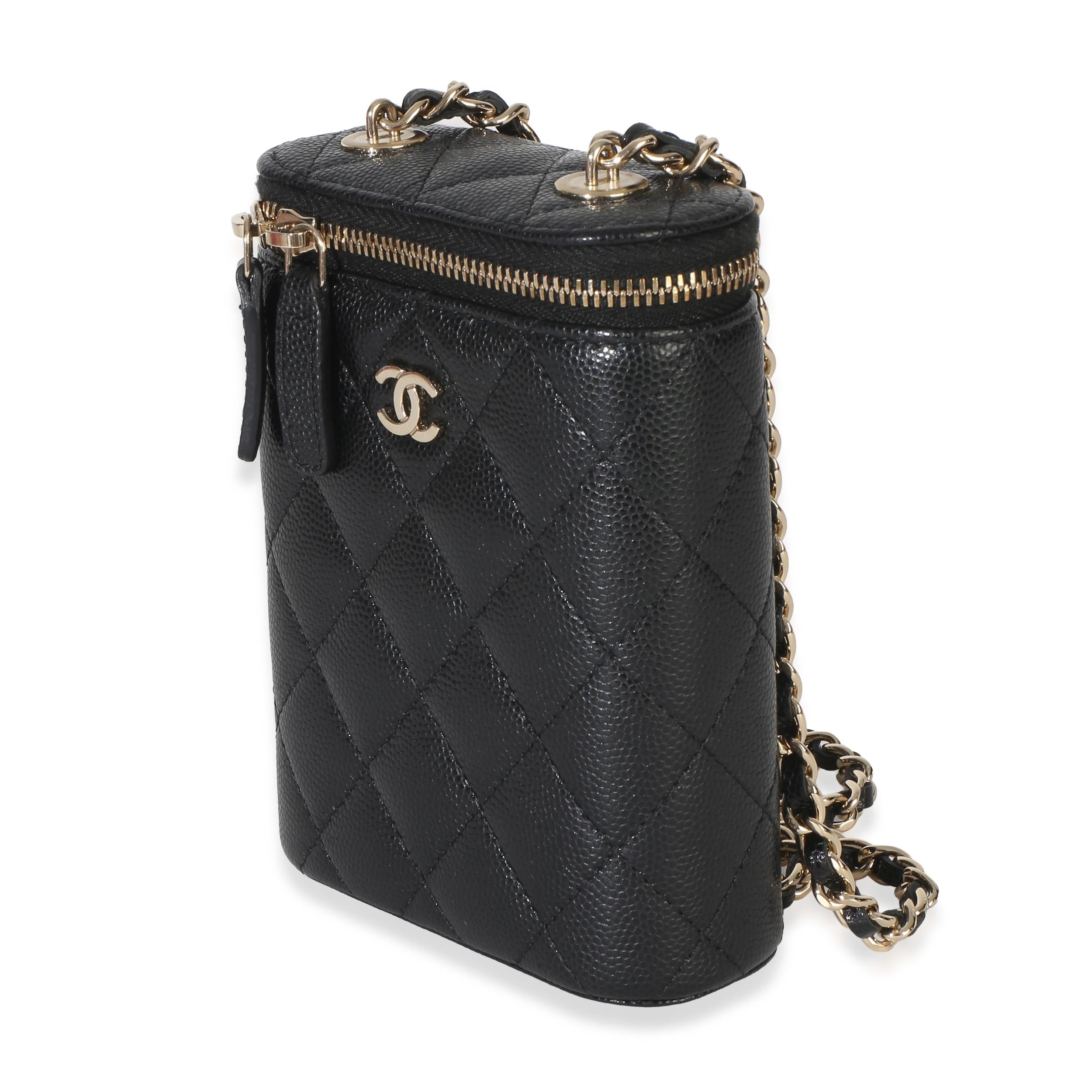 Chanel  Quilted Small Caviar Vertical Coco Beauty Vanity Case